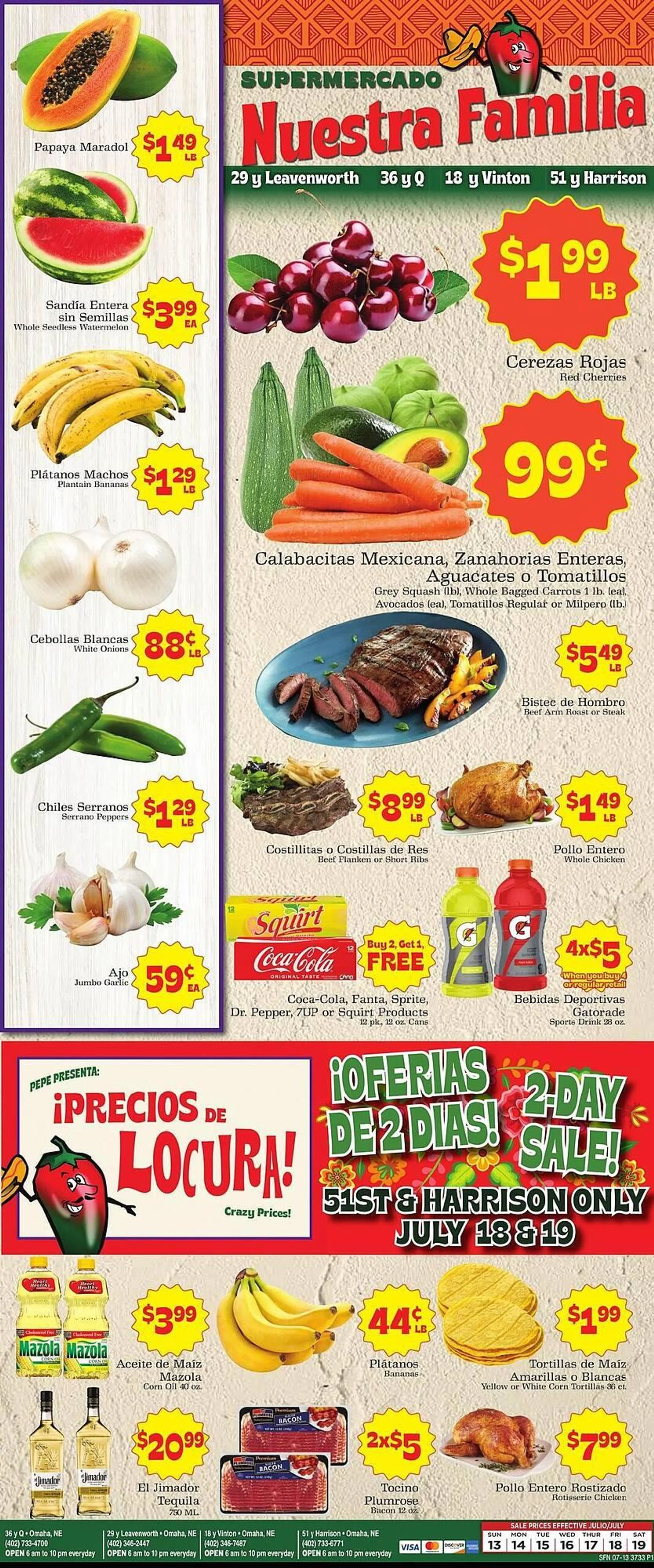 Weekly ad Supermercado Nuestra Familia Weekly Ad from July 13 to July 19 2025 - Page 1