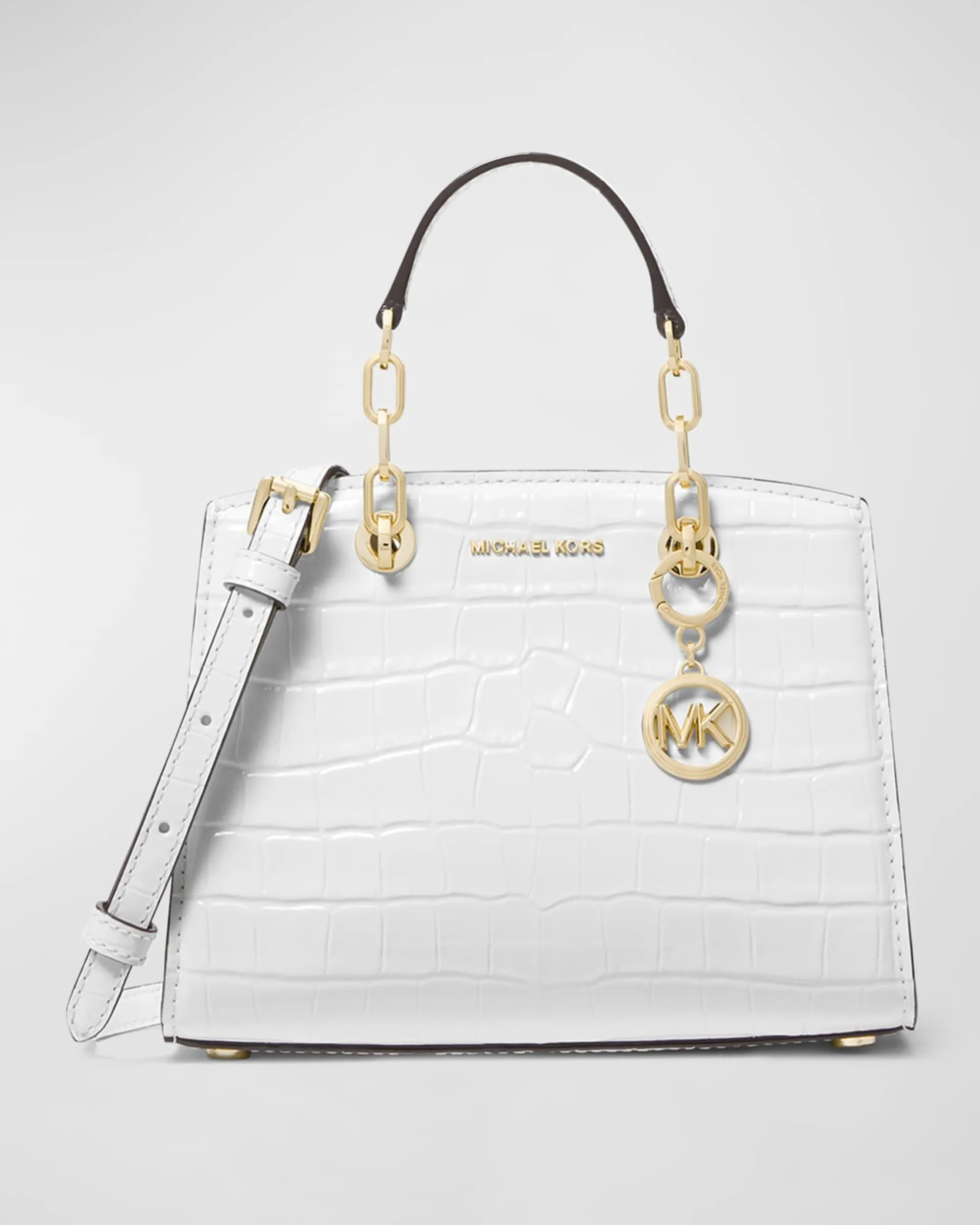 Cynthia XS Croc-Embossed Crossbody Bag