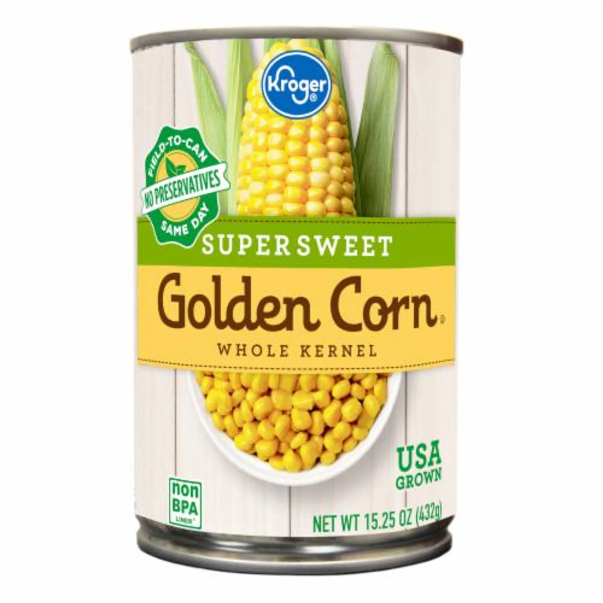 Kroger® Supersweet Whole Kernel Canned Golden Corn