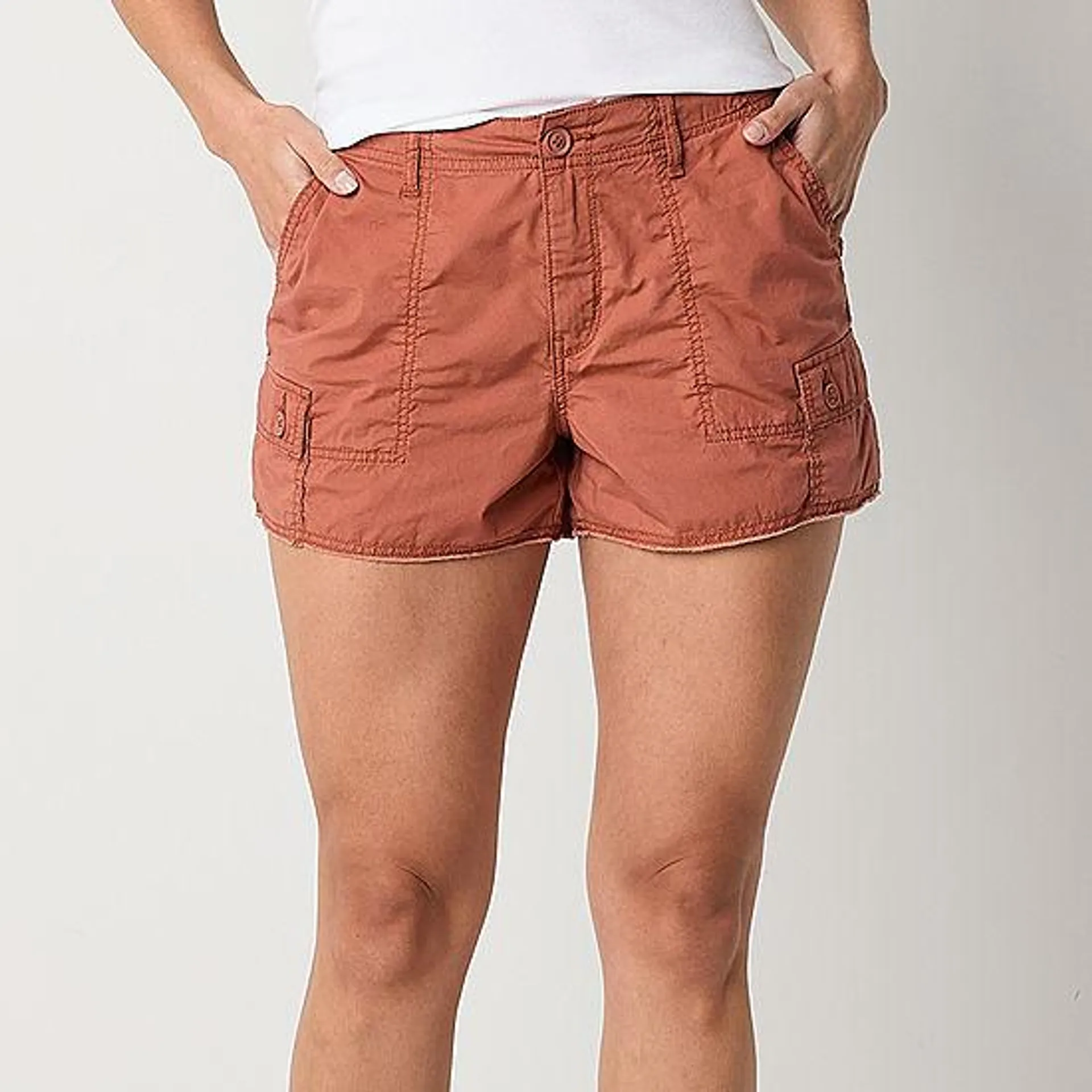 a.n.a Womens Mid Rise Stretch Fabric Cargo Short