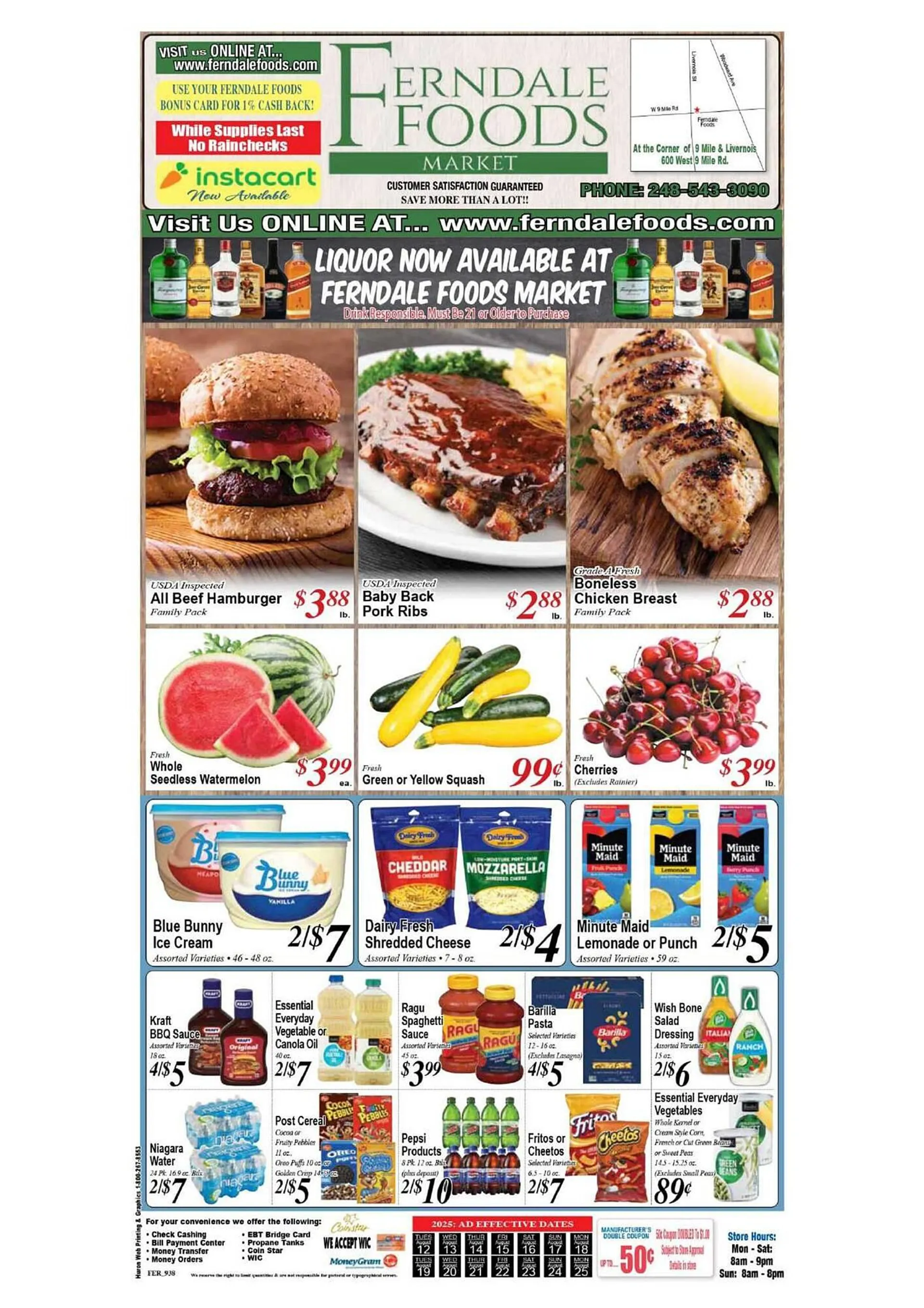 Weekly ad Ferndale Foods Weekly Ad from August 12 to August 25 2025 - Page 1