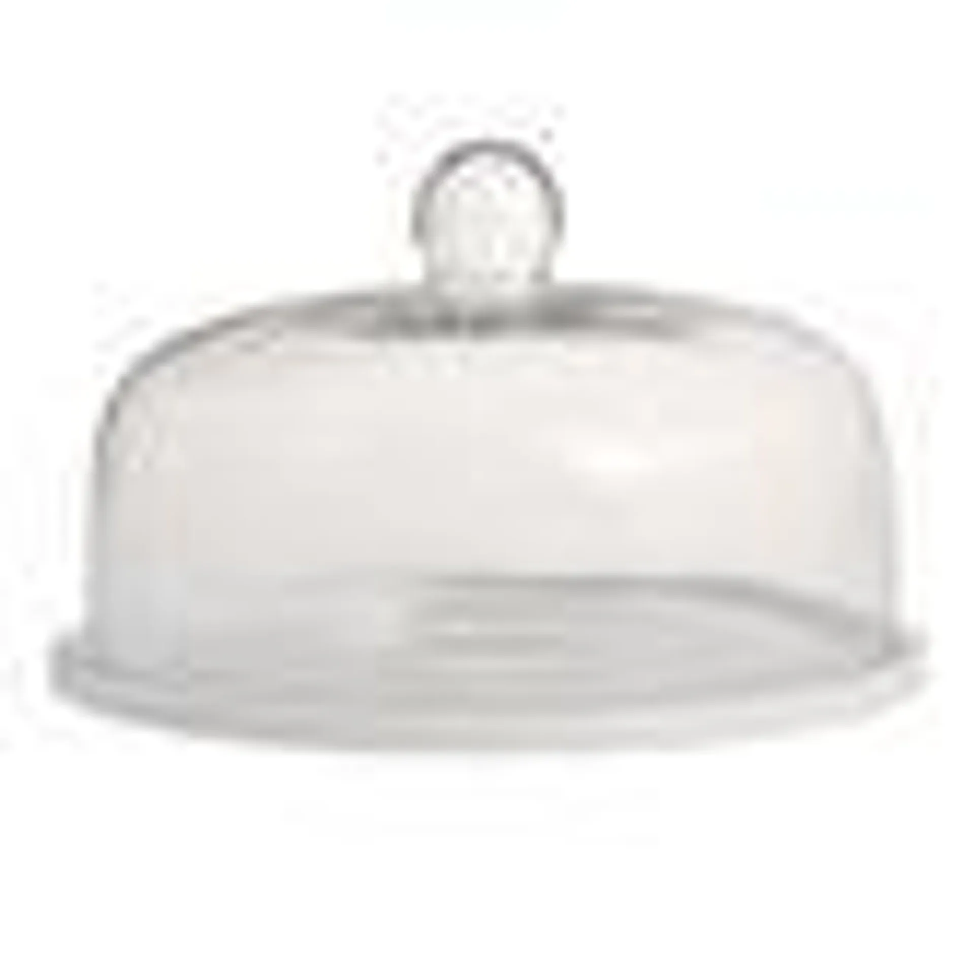 Coupe White Porcelain Cake Plate With Cloche