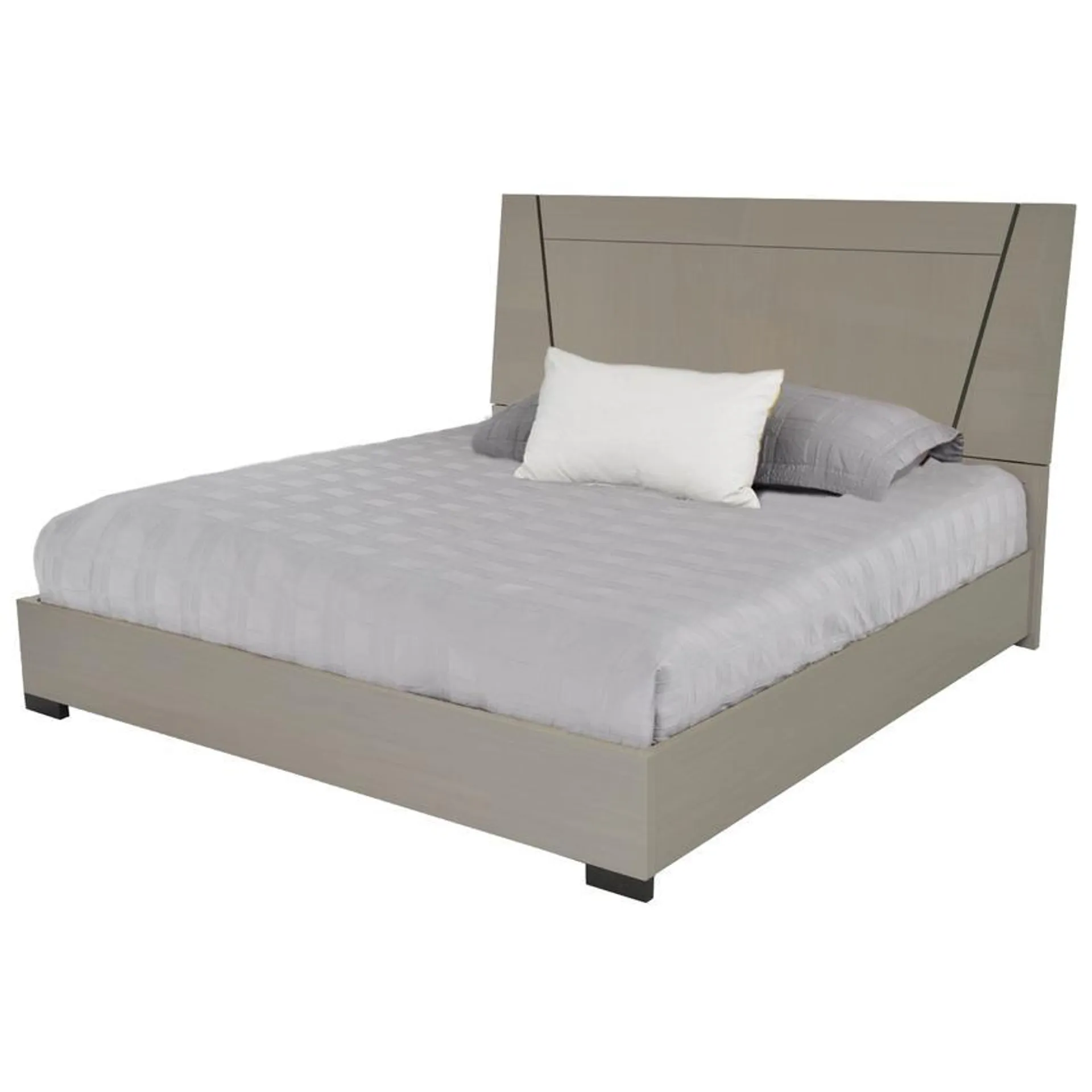 Mont Blanc Gray King Panel Bed