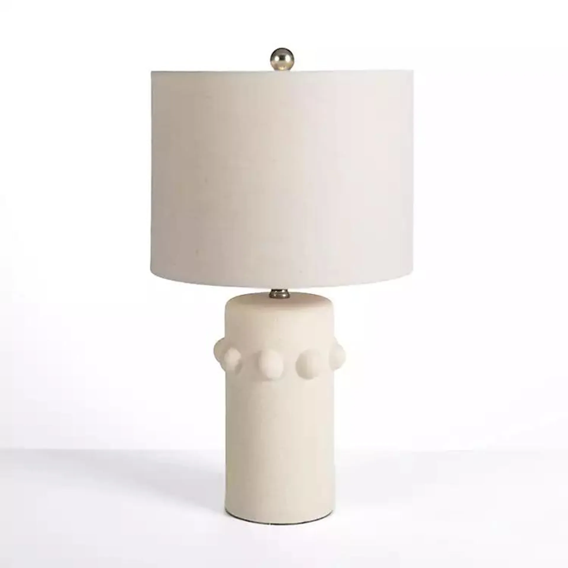 Cream Ceramic Knobs Table Lamp