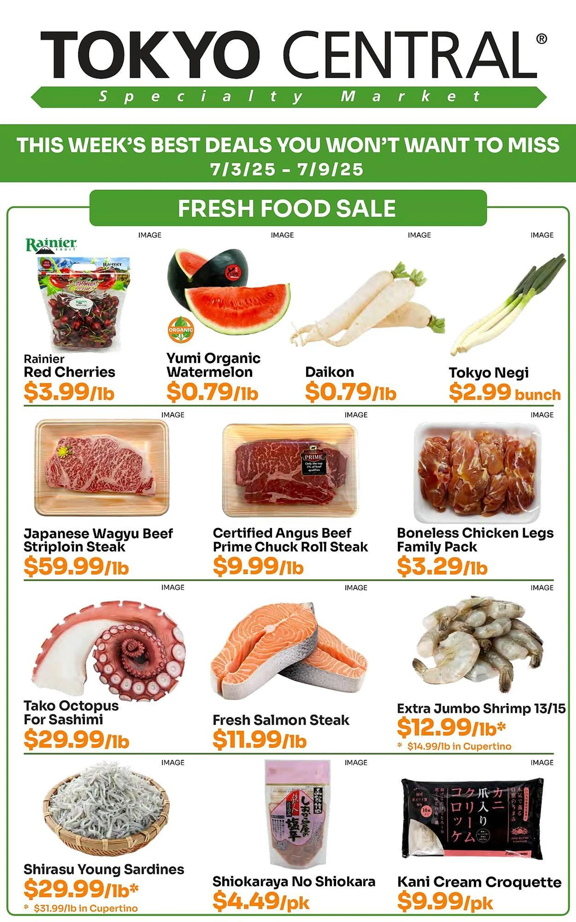 Weekly ad Tokyo Central Specialty Market Weekly Ad from July 3 to July 9 2025 - Page 1