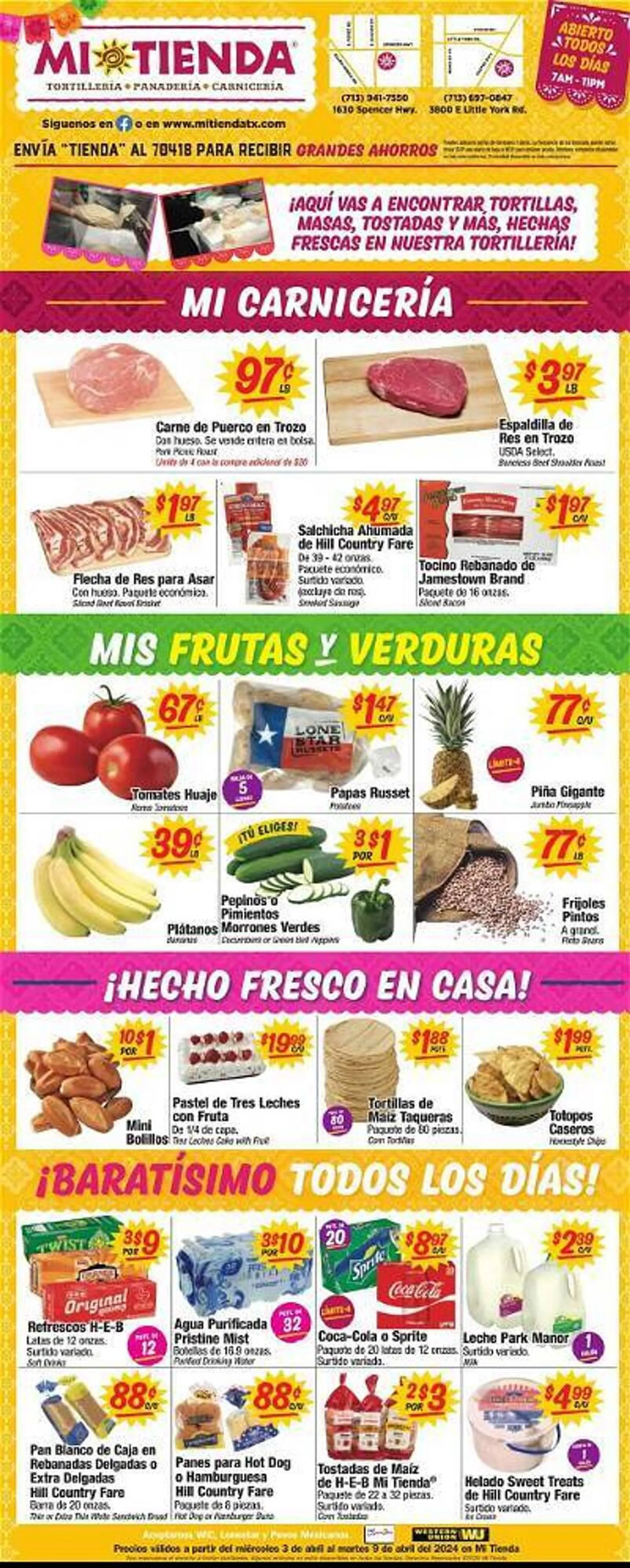 Weekly ad Mi Tienda Weekly Ad from April 3 to April 9 2024 - Page 1