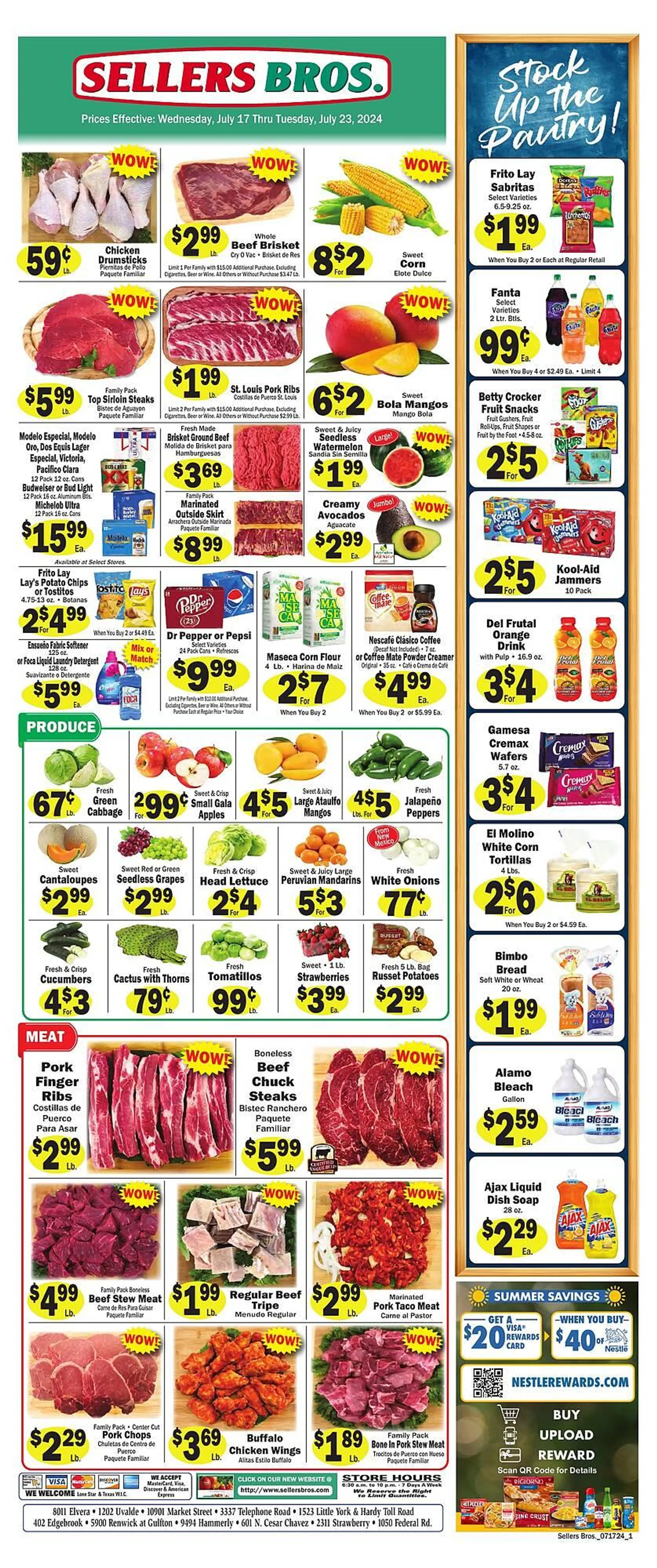 Sellers Bros Weekly Ad - 1