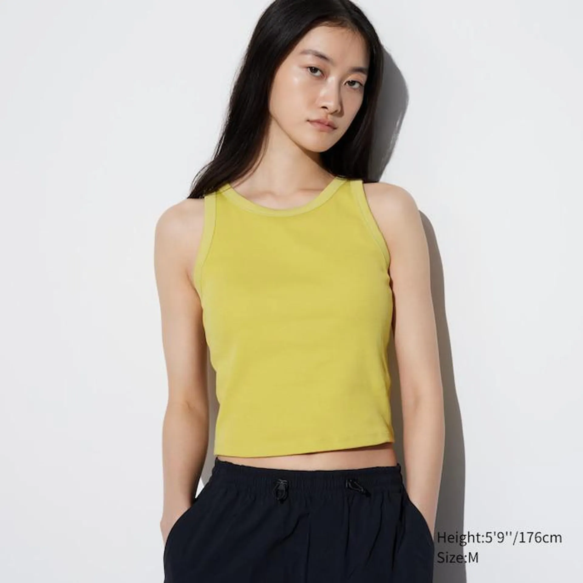 Ribbed Cropped Sleeveless Bra Top