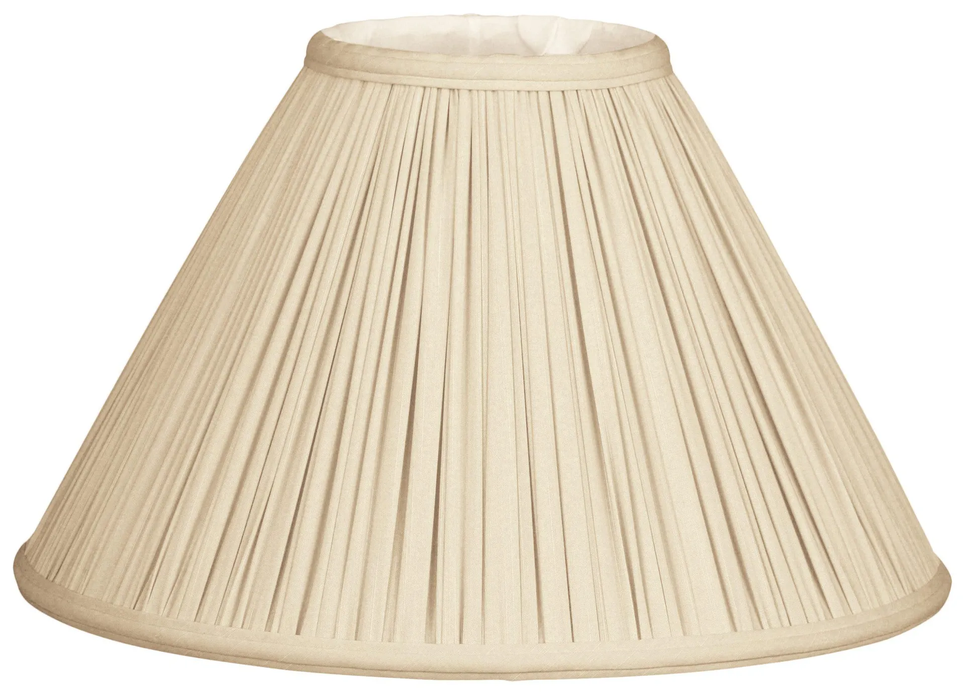 Royal Designs, Inc. Coolie Empire Gather Pleat Basic Lamp Shade, BSO-752-20BG, 7 x 20 x 12.5, Beige