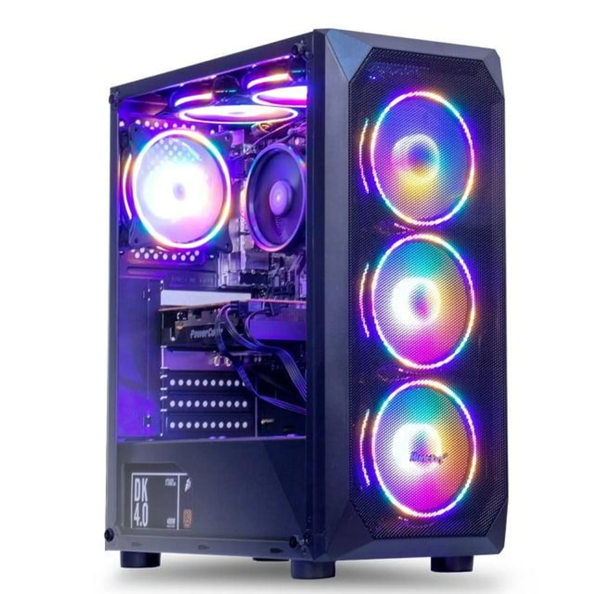 MXZ Gaming PC Desktop Computer AMD Ryzen 5 5500 3.6GHz, GTX1660S,B450M,16GB DDR4 3200,NVME 500G SSD, 6RGB Fans,Wifi,Win 11 Ready,Gamer Desktop Computer,New