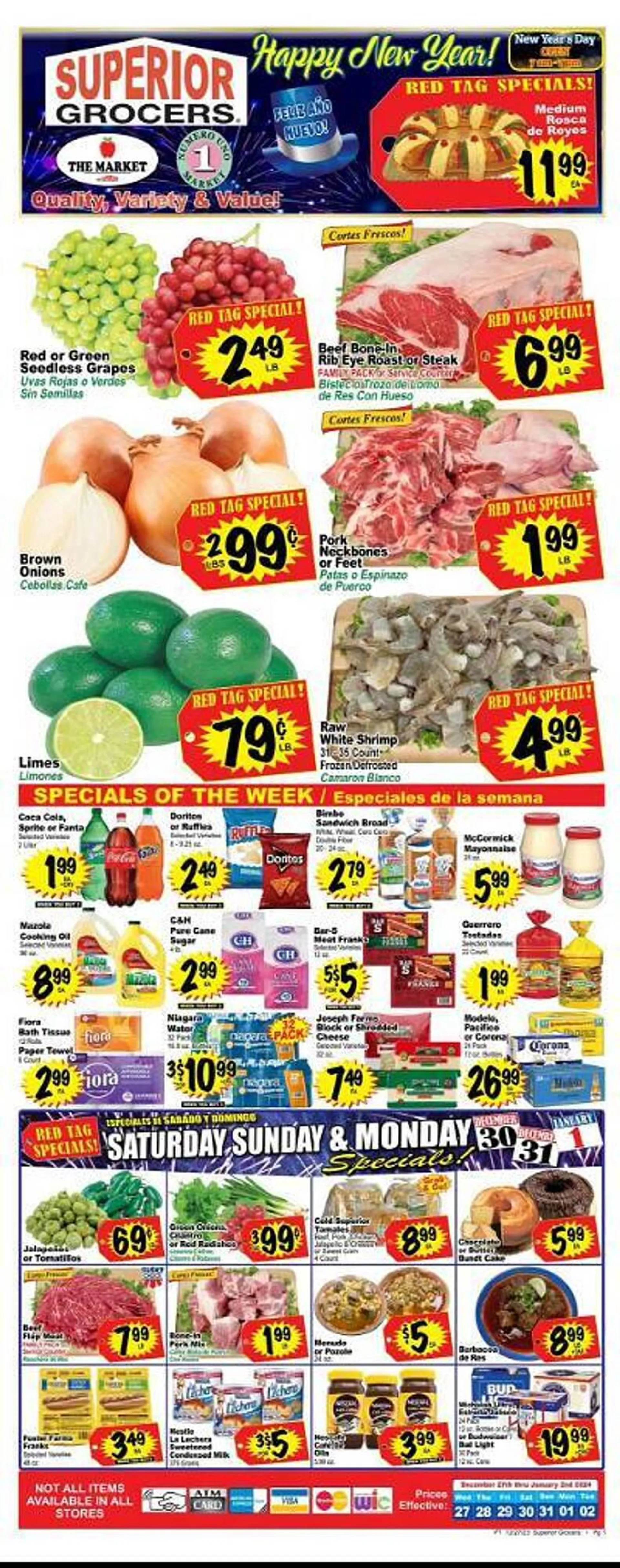 Weekly ad Numero Uno Weekly Ad from December 27 to January 2 2024 - Page 