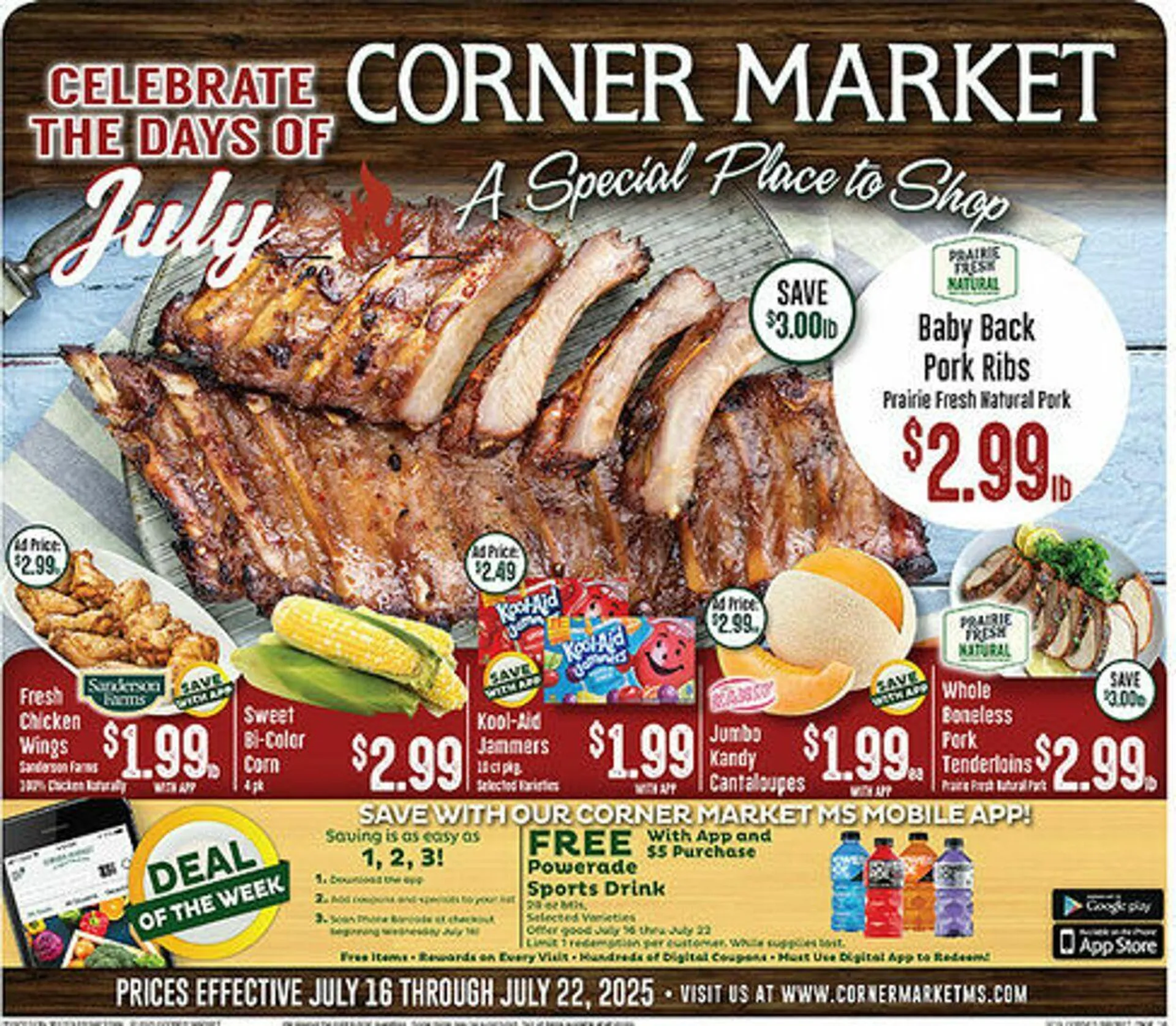 Weekly ad Corner Market from July 16 to July 22 2025 - Page 1