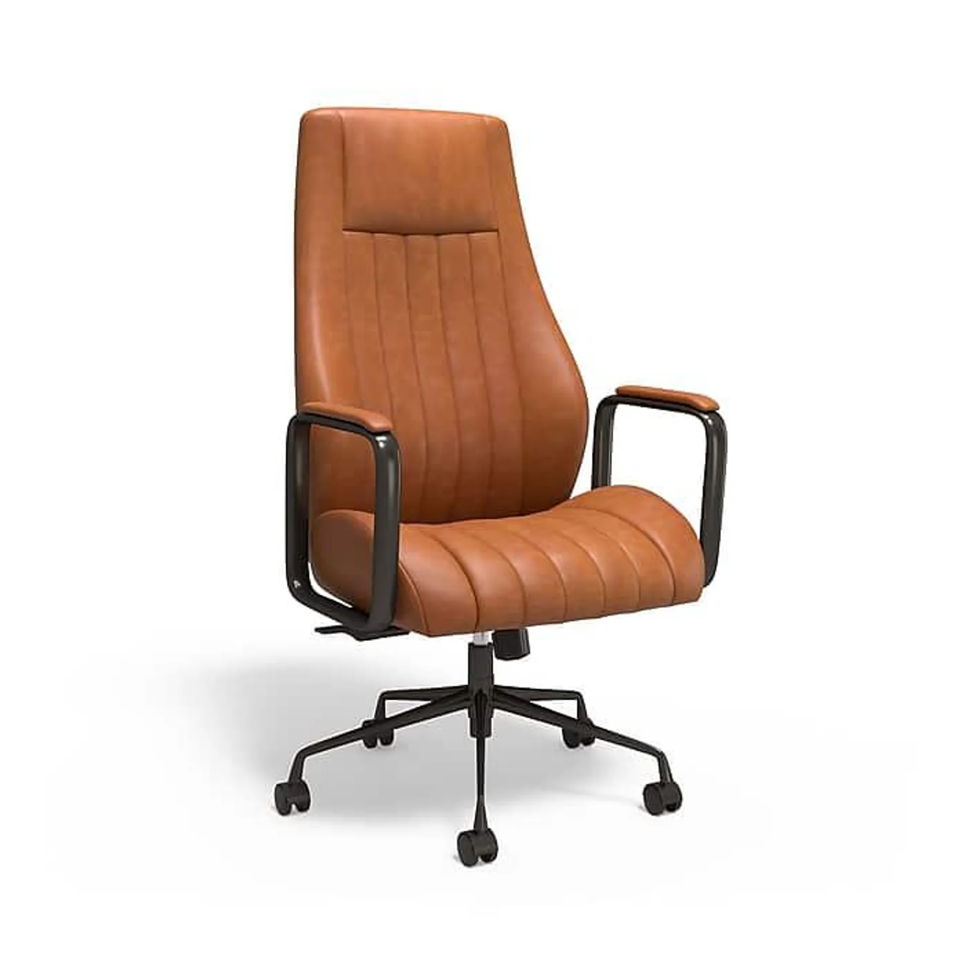 Staples® Laconia Ergonomic Leather Swivel Manager Chair,