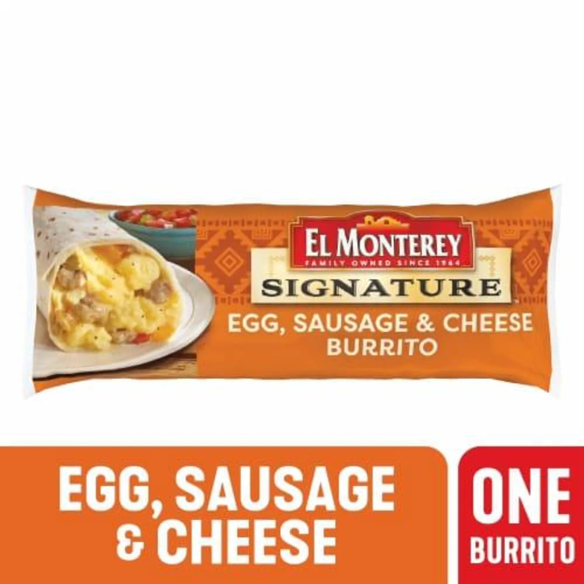 El Monterey® Signature Egg Sausage Cheese Frozen Breakfast Burrito