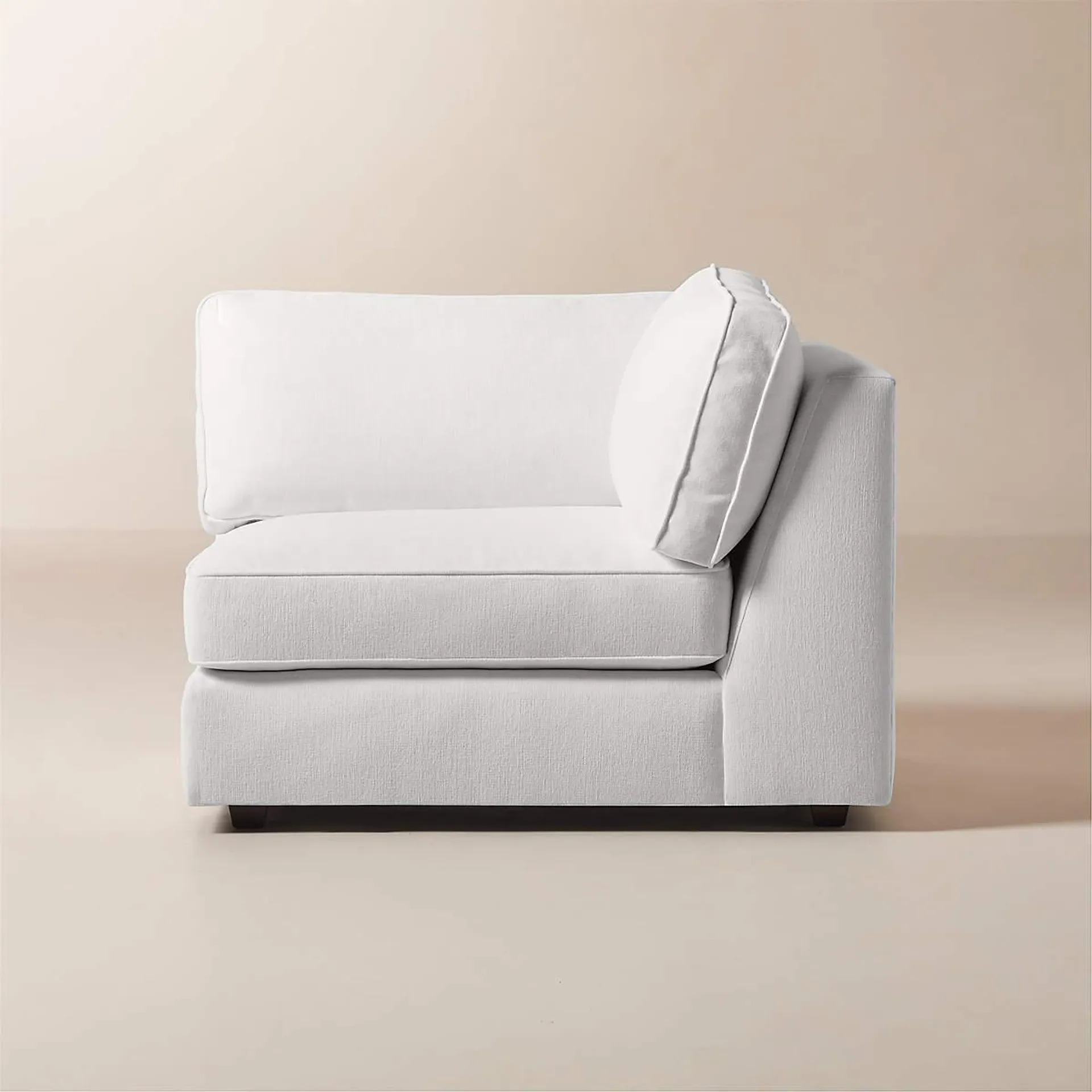 Malea White Performance Fabric Corner Chair