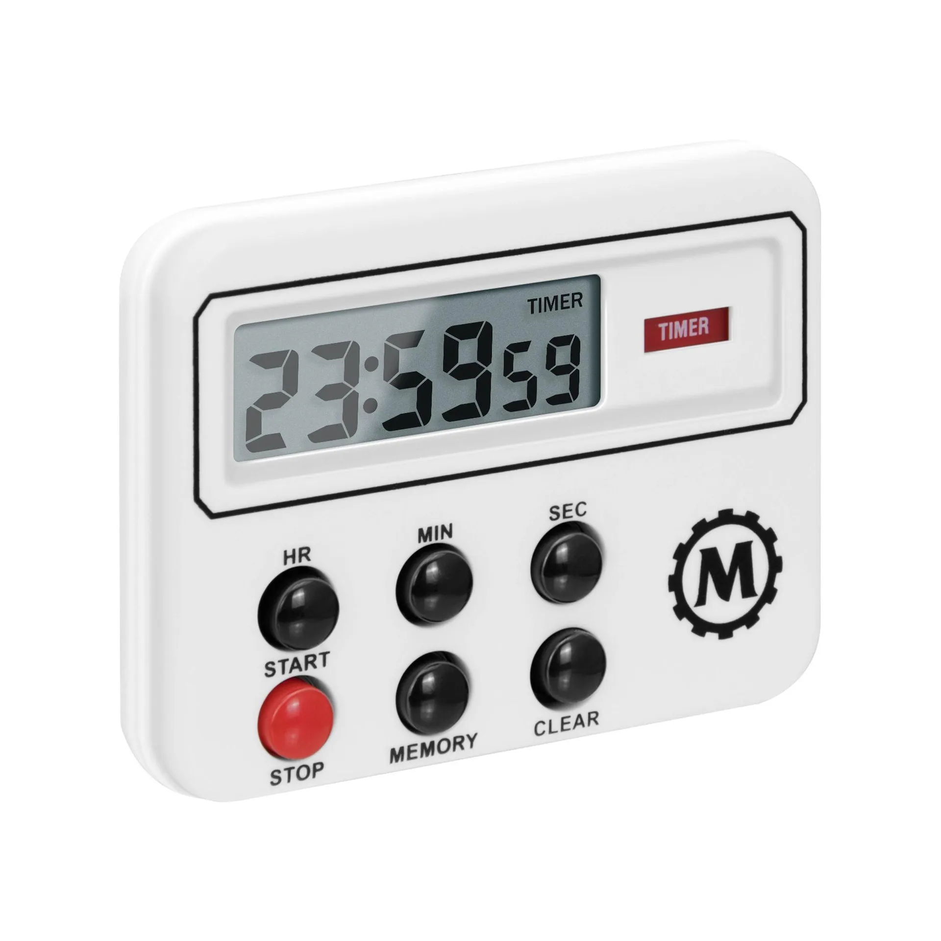 Marathon 24-Hour Compact Digital Countdown Timer & Clock
