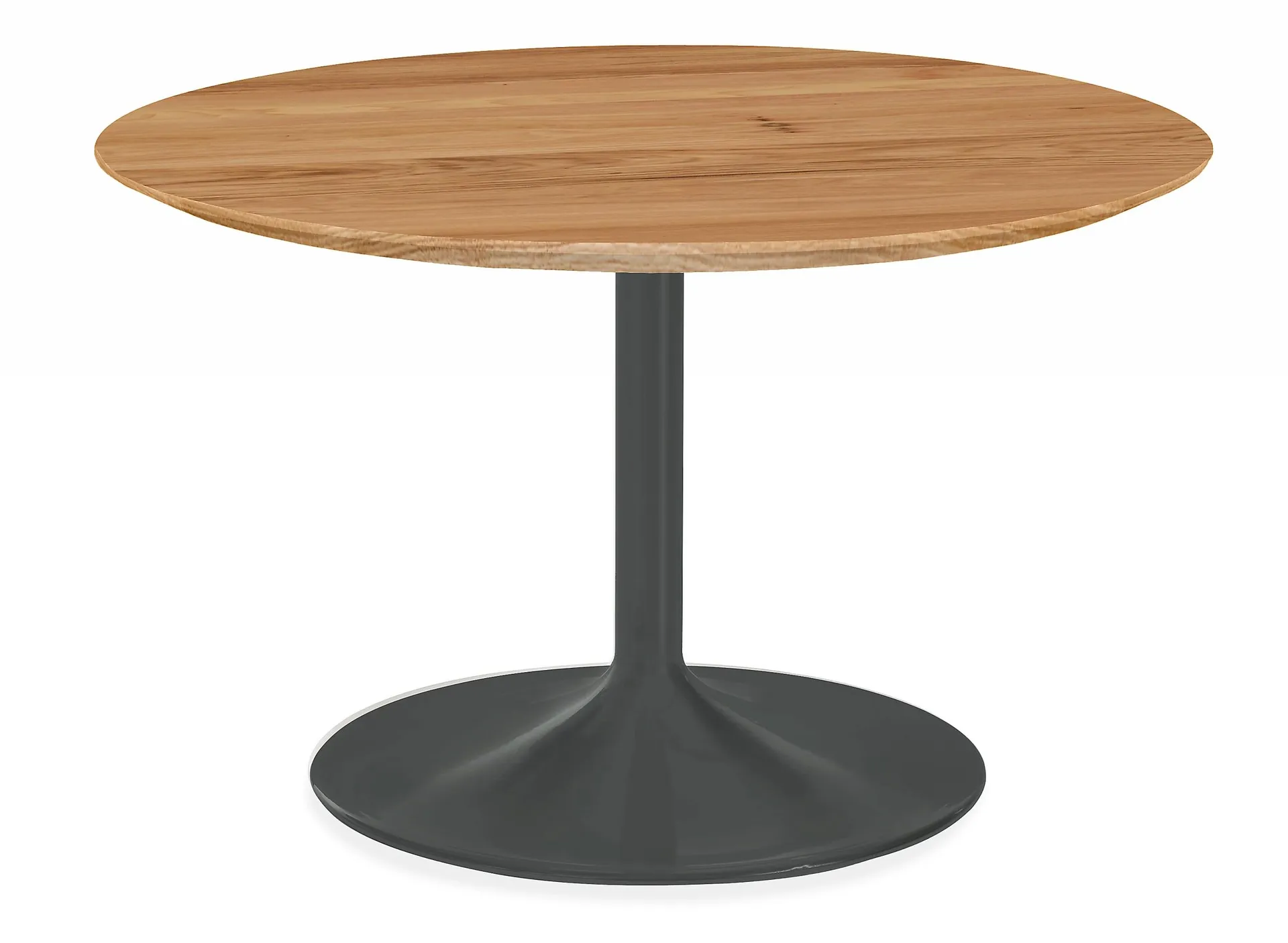 Aria 42 diam Round Dining Table w/Calico Hickory Top & Graphite Base