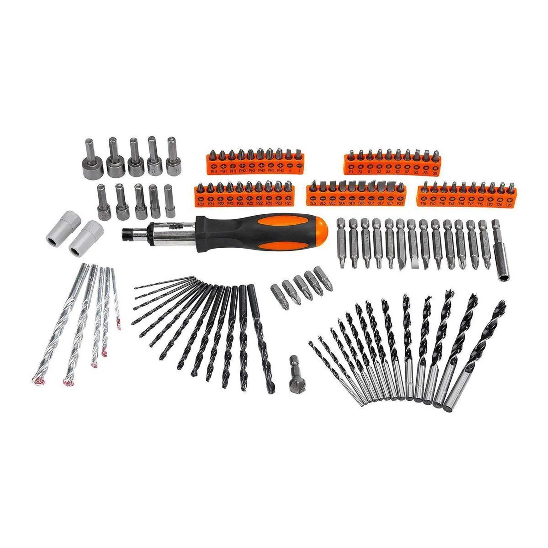 WARRIOR Drill/Driver Bit Set, 114 Piece