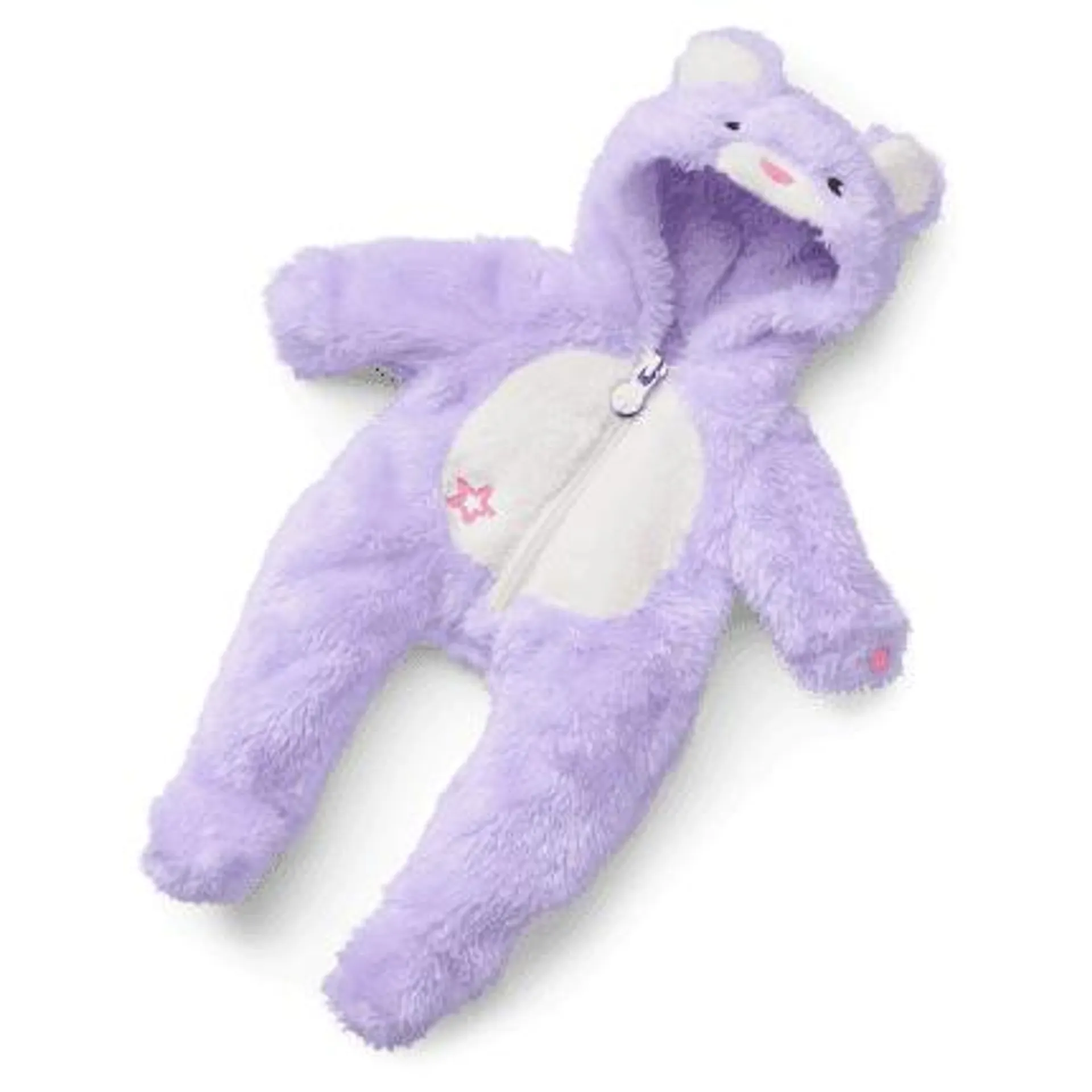 Lovable Lavender Bear One-Piece Outfit for Bitty Baby® Dolls