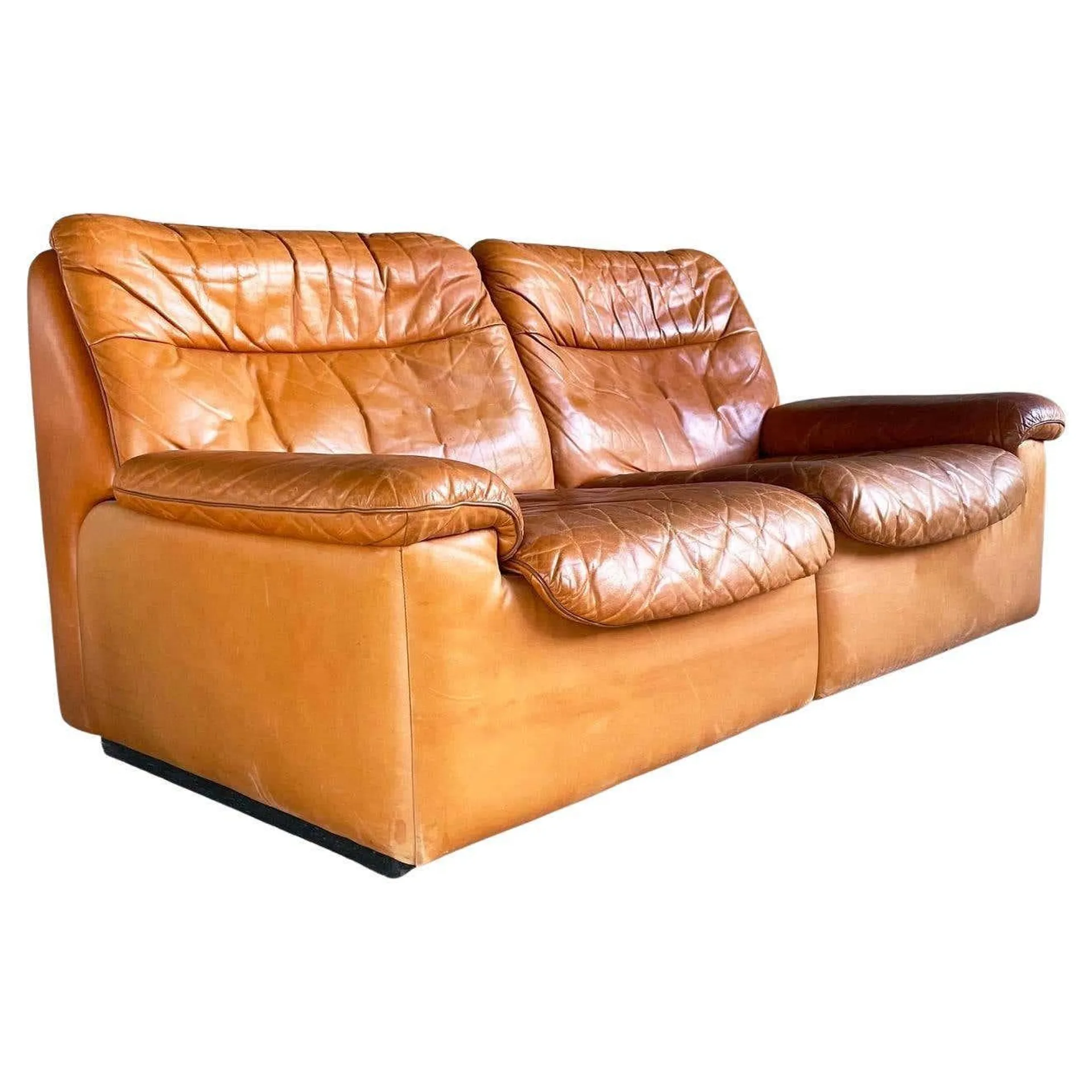 1970's Swiss DeSede DS-66 Leather Sofa