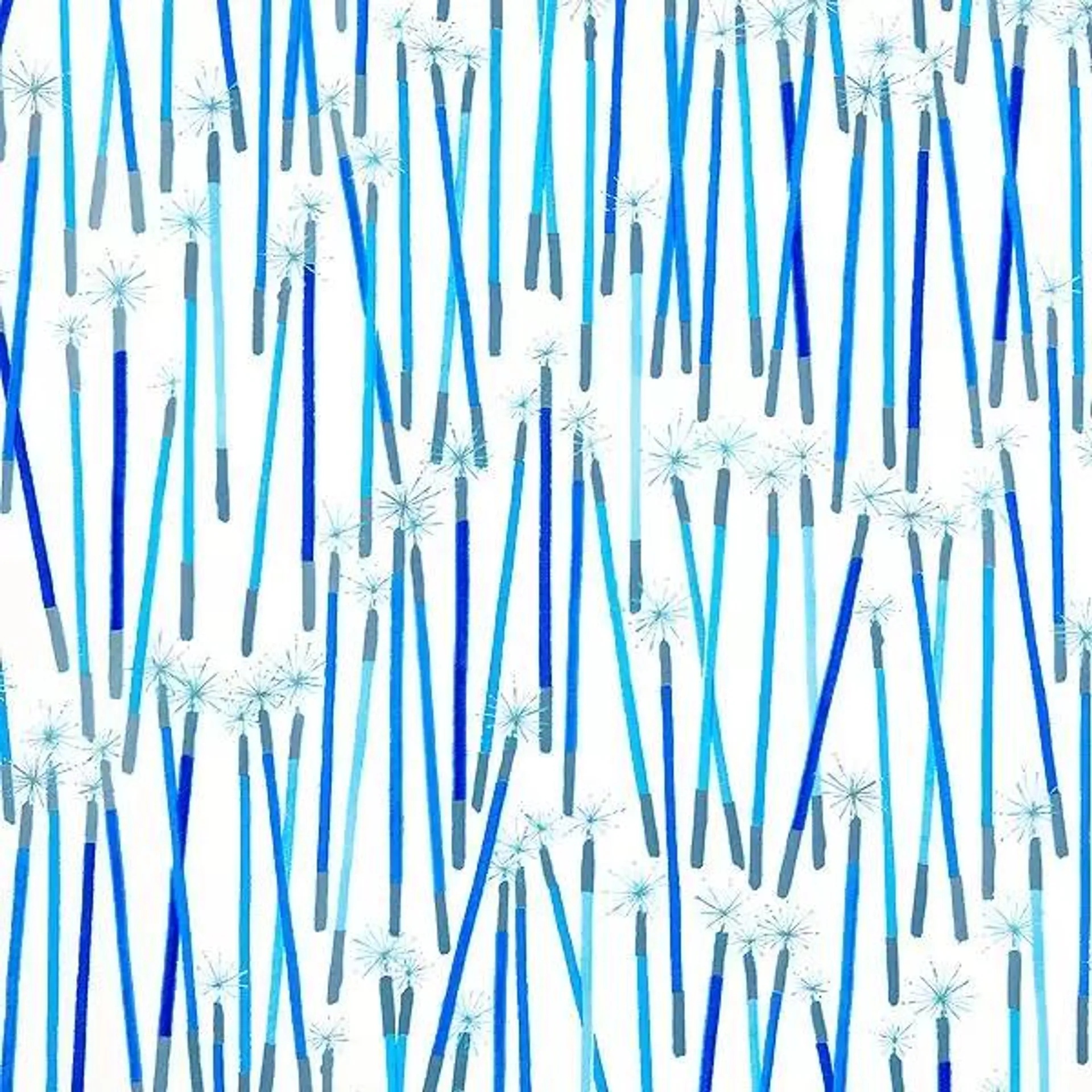 Caspari Blue Sparklers Wrapping Paper