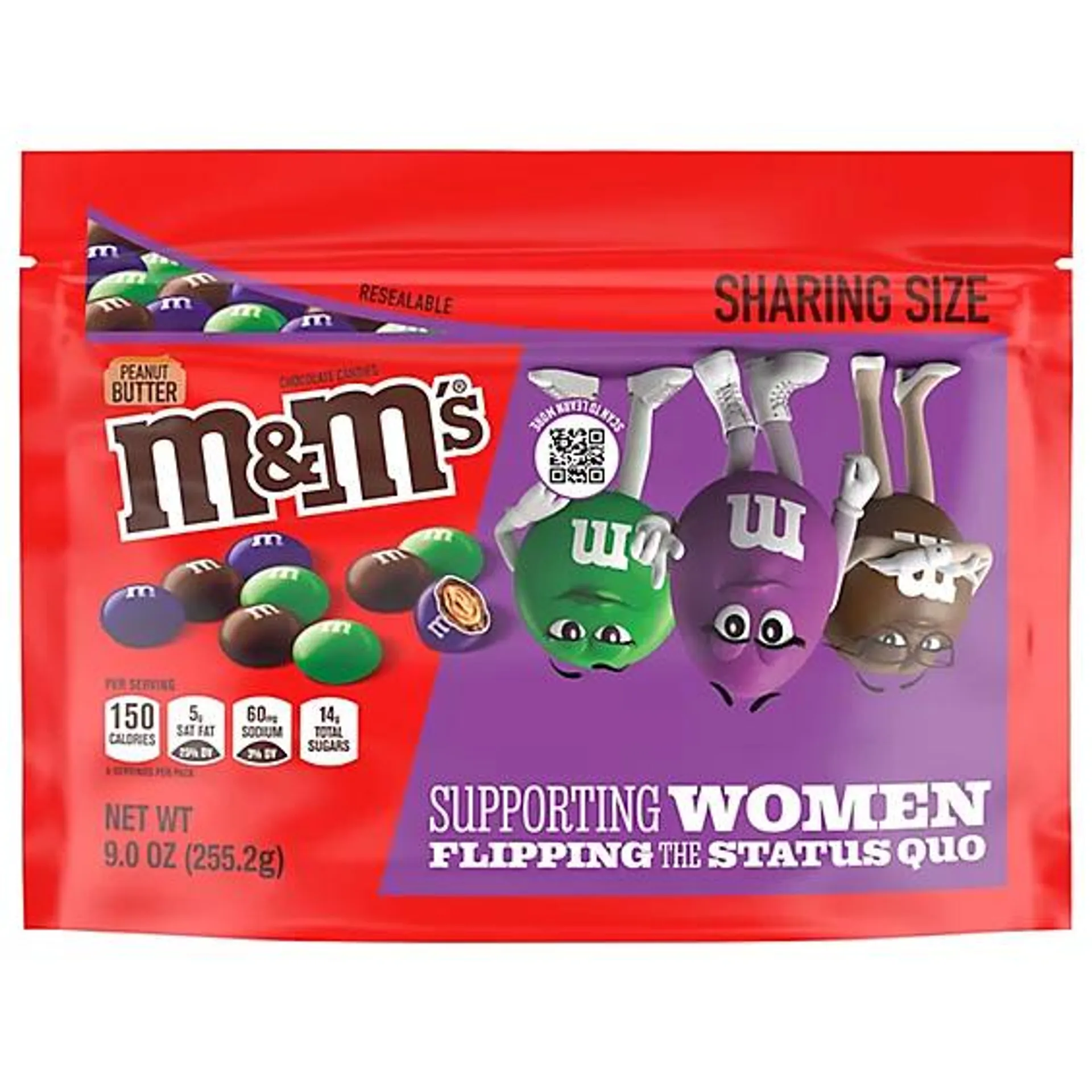 M&M'S Limited Edition Featuring Purple Candy Peanut Butter Milk Chocolate Candy - 9 Oz