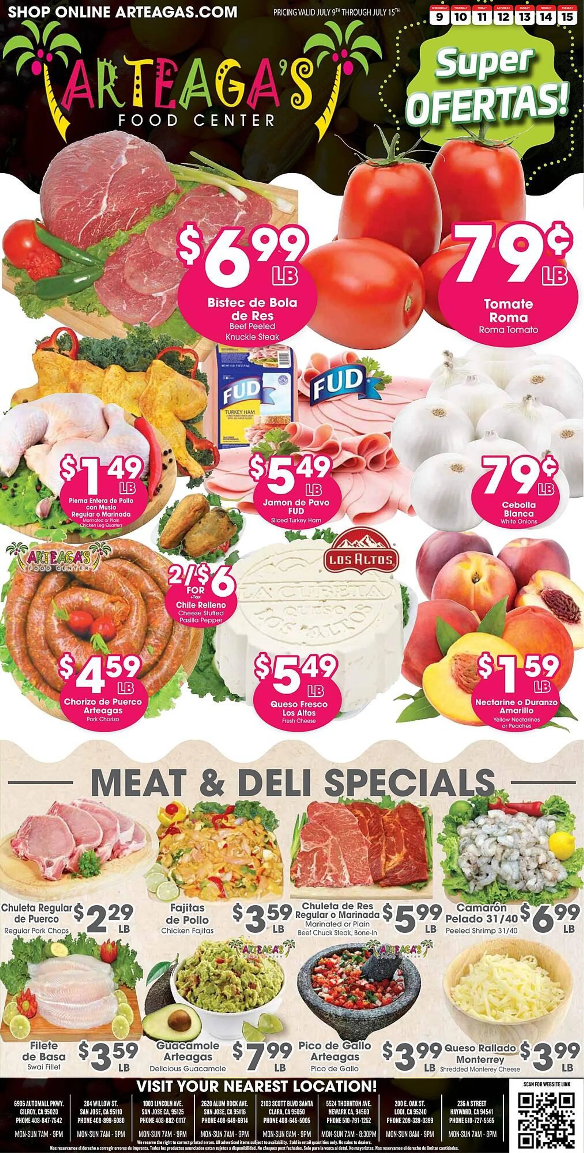 Weekly ad Arteagas Food Center Weekly Ad from July 9 to July 15 2025 - Page 1