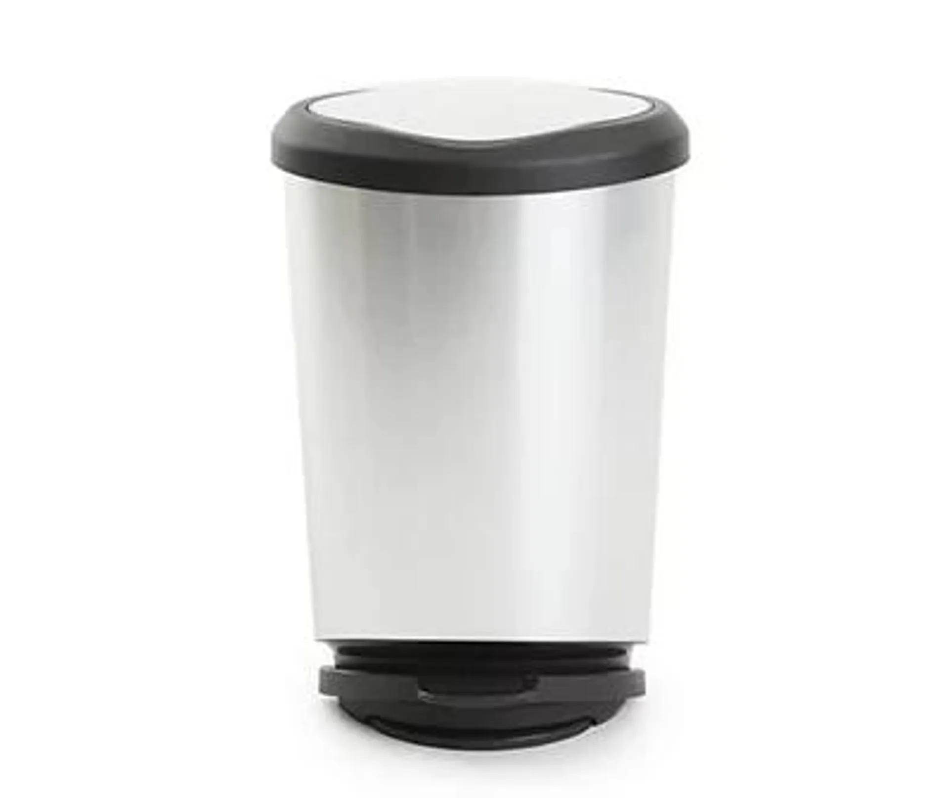 Tondo Stainless Silver Step-On 12.5 Gallon Waste Can