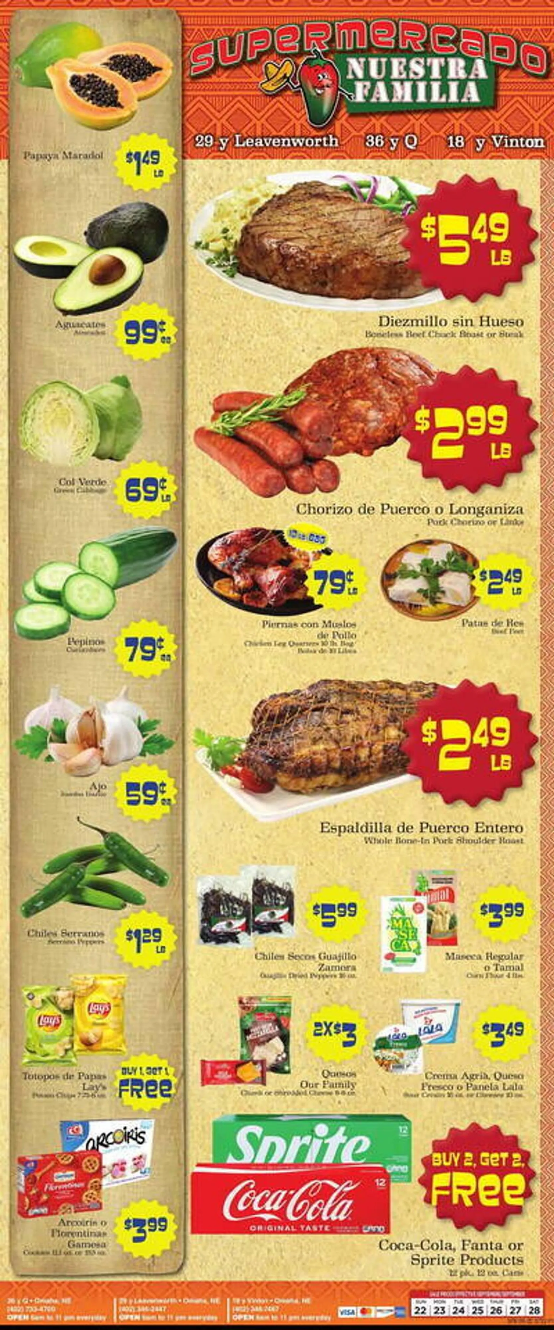 Supermercado Nuestra Familia Weekly Ad - 1