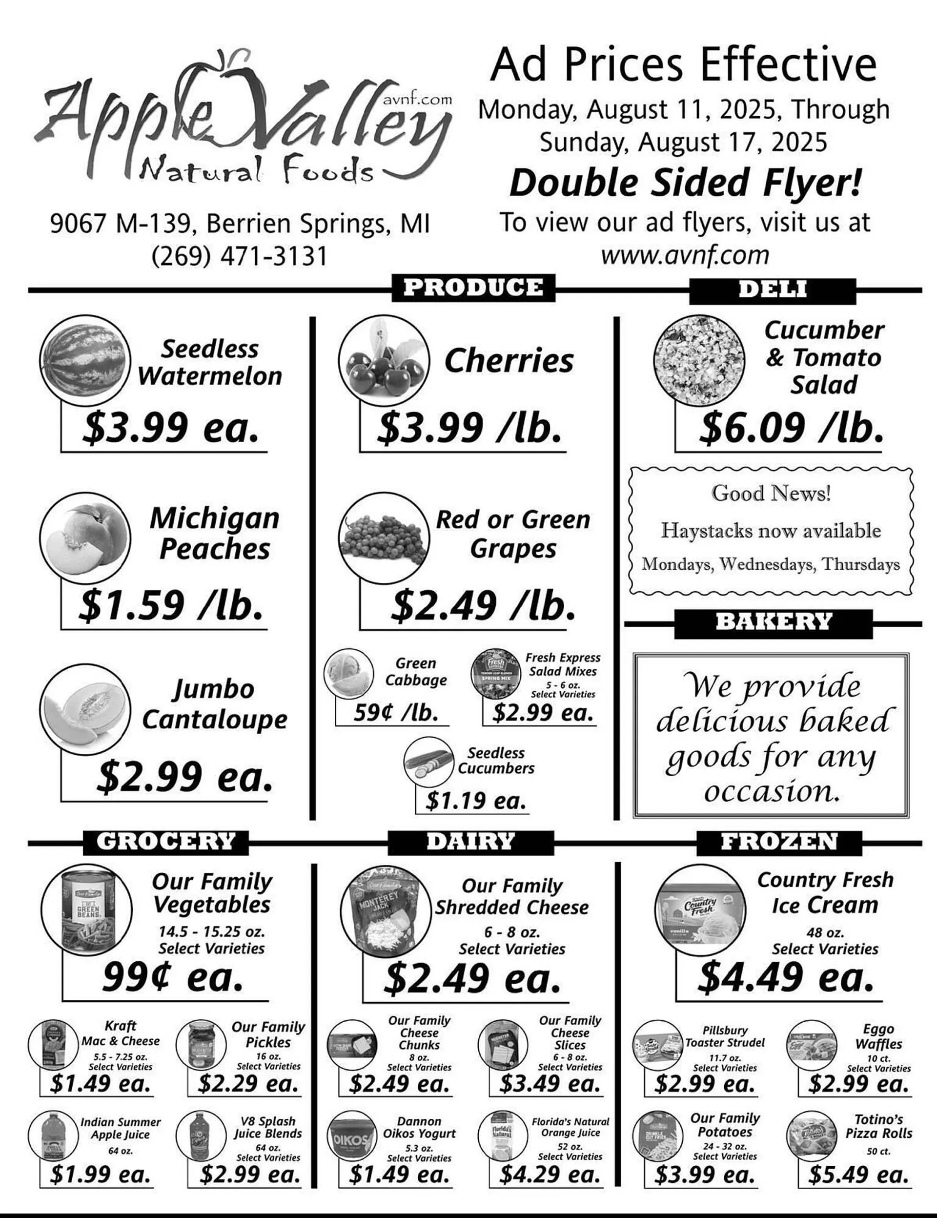 Weekly ad Apple Valley Natural Foods Weekly Ad from August 11 to August 17 2025 - Page 1
