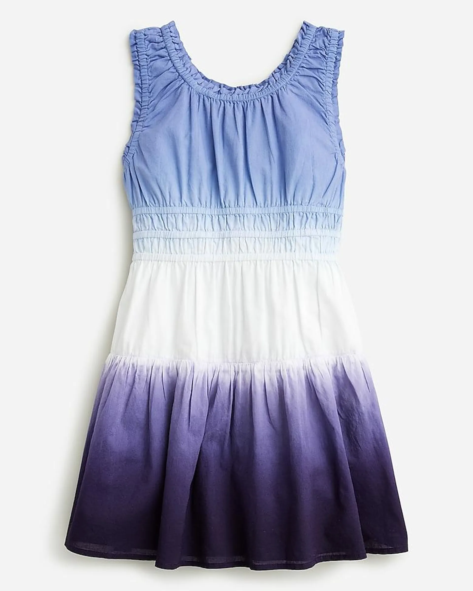 Girls' dip-dye scoopneck dress