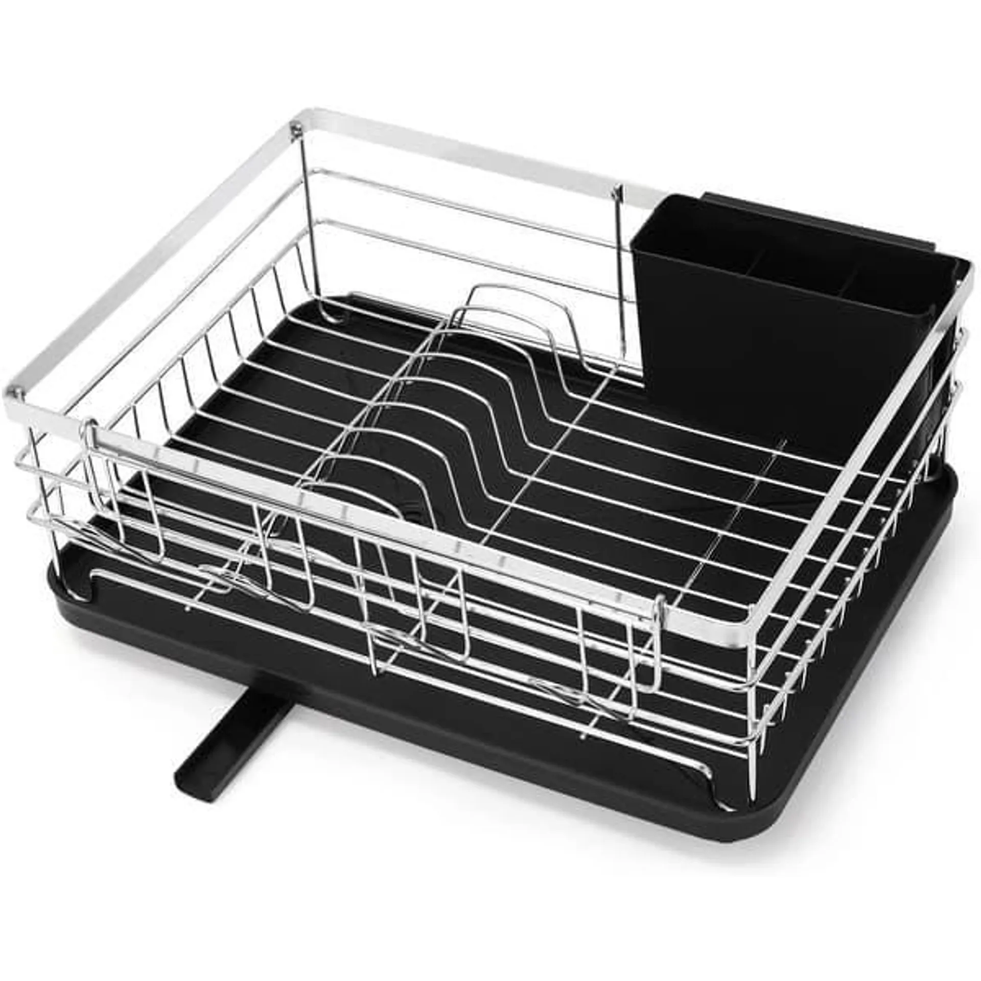 Counter Dish Drying Rack with Utensil Holder