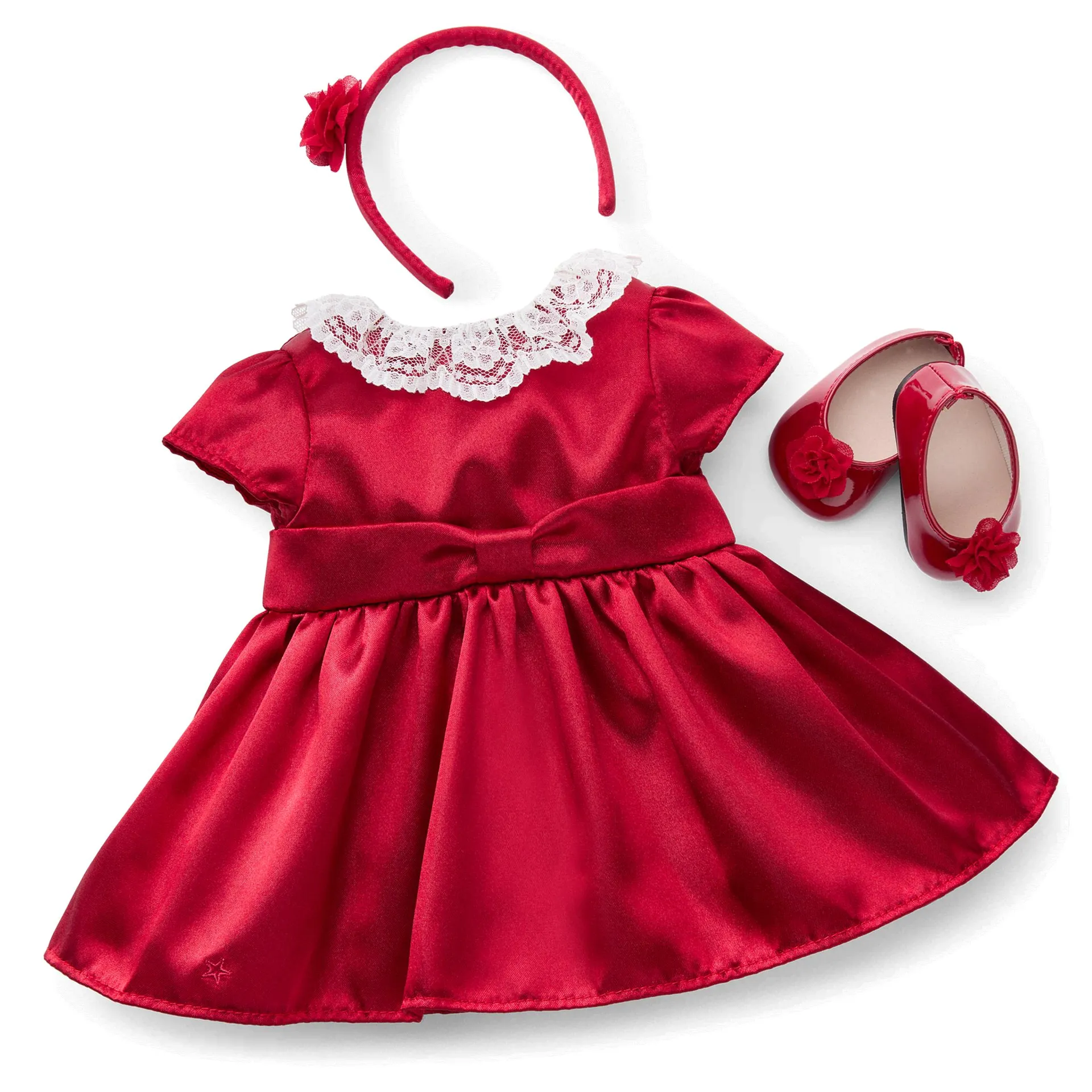 American Girl® x Janie and Jack Holly-Red Party Dress for Bitty Baby® Dolls