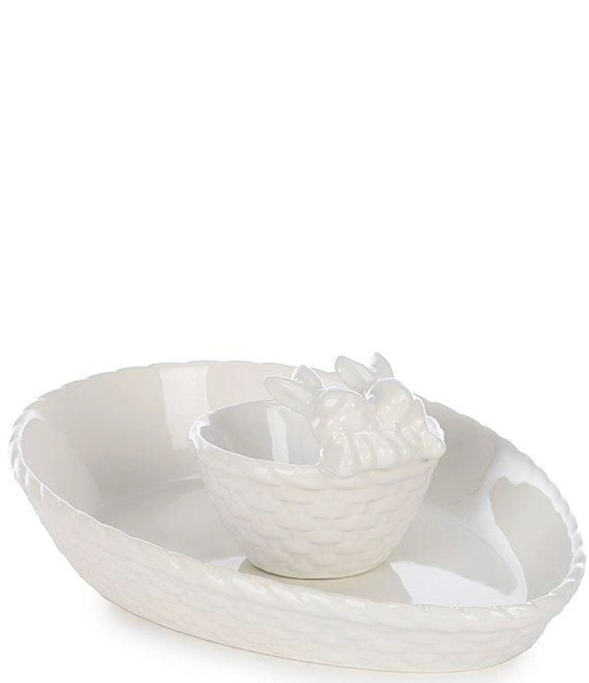 Figural Bunny Chip and Dip
