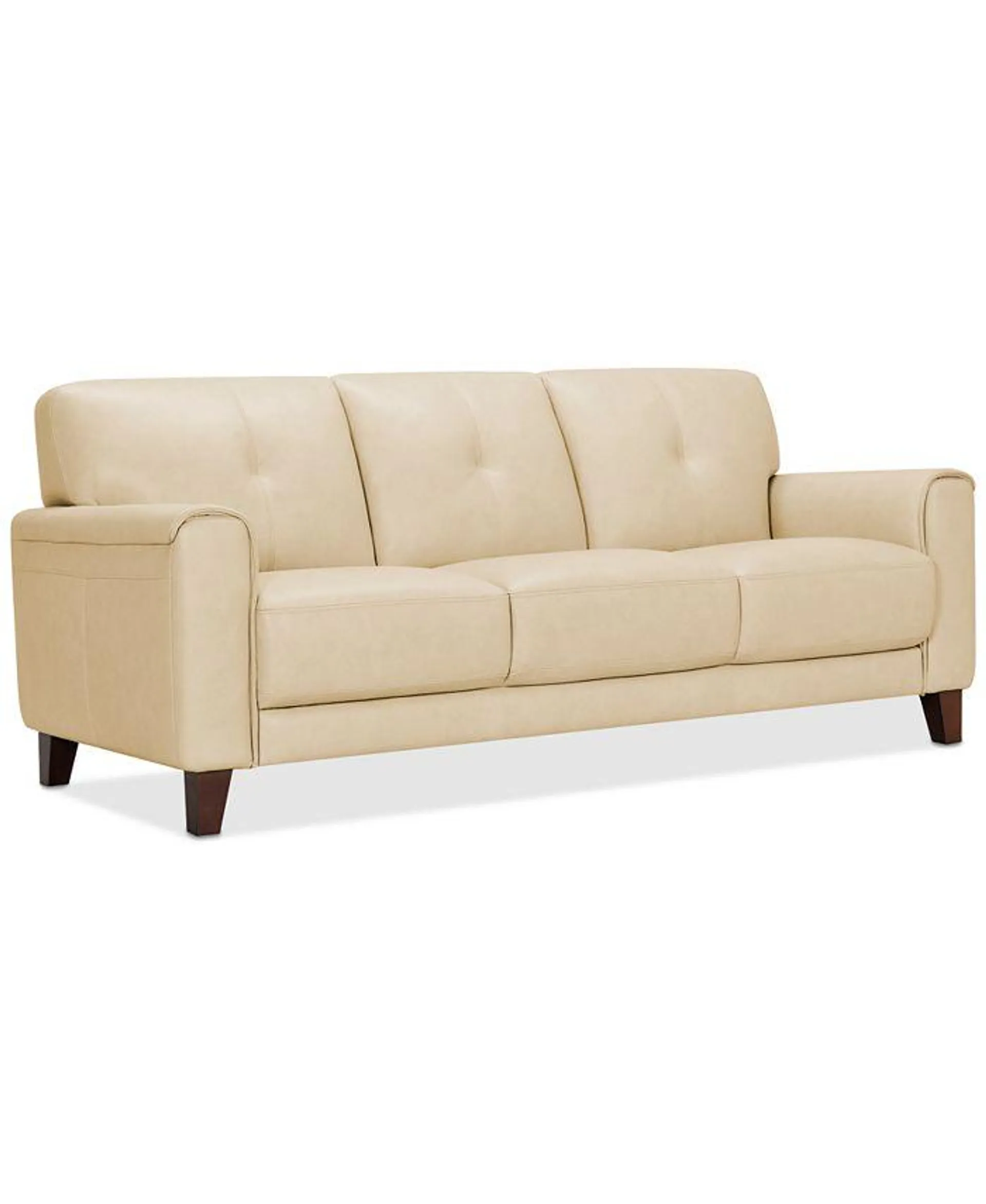 Ashlinn 84" Pastel Leather Sofa, Created for Macy's