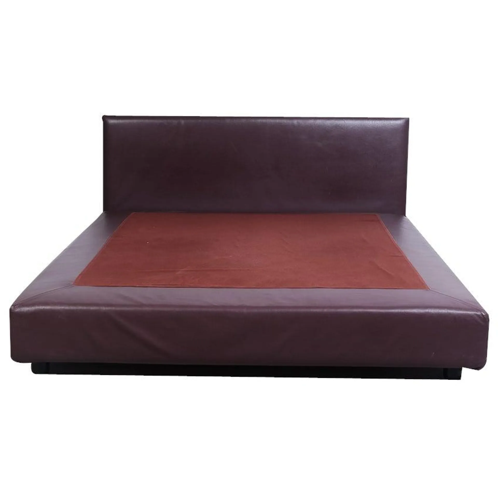 Flou Notturno Double Bed in Leather by Vittorio Prato, 1982