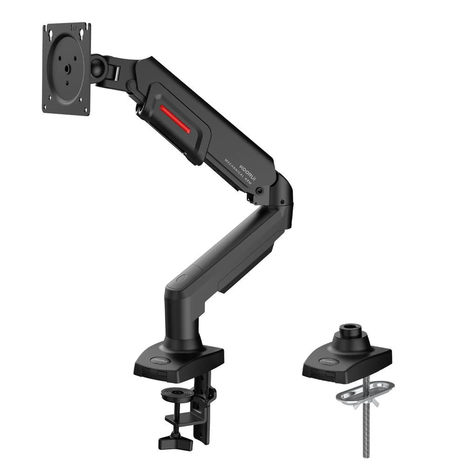 KOORUI Single Monitor Mount Rotation Swivel Tilt Adjustable Gas Spring Monitor Arm Fits 1732inch 44198lbs Monitor Moni