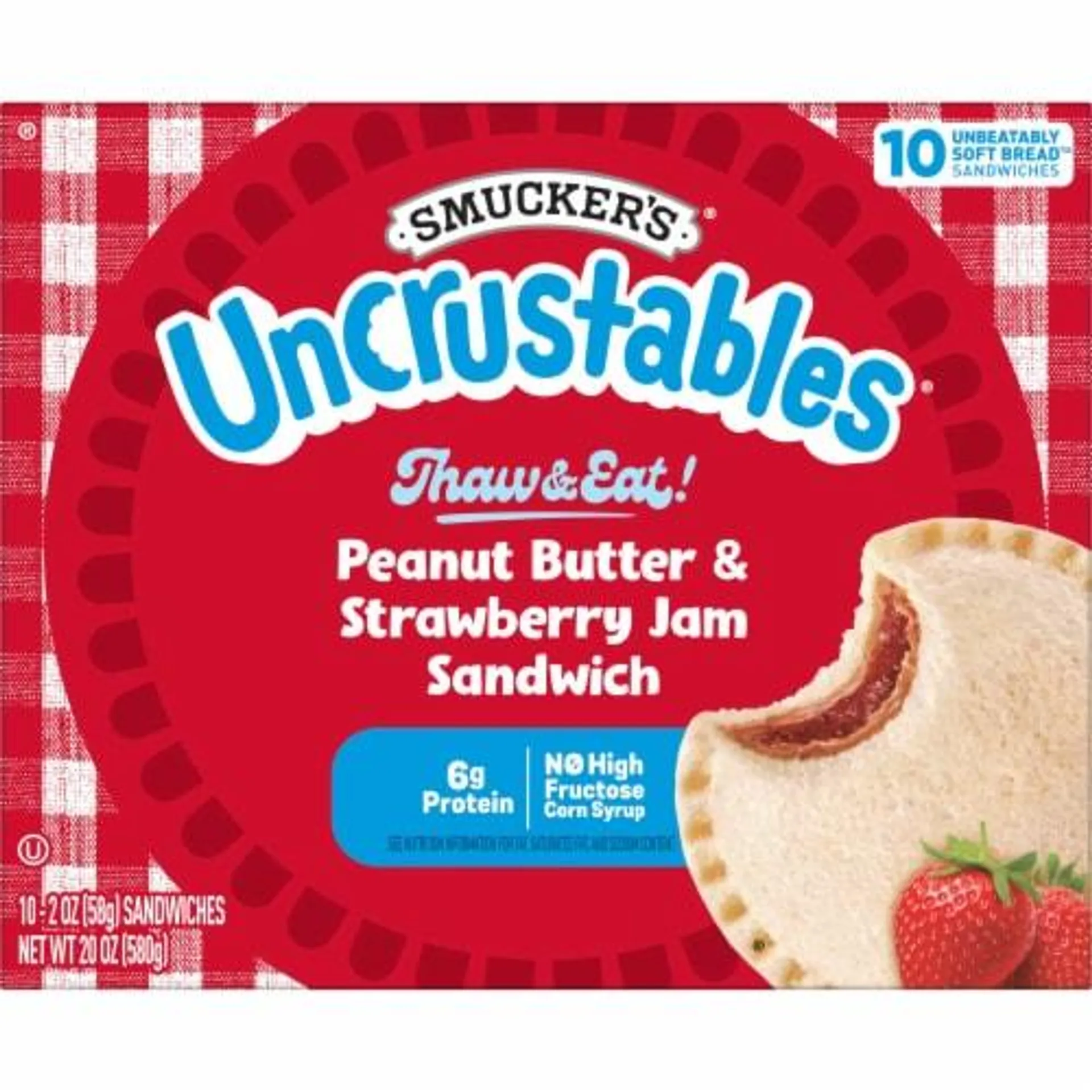 Smucker's® Uncrustables® Peanut Butter & Strawberry Jam Sandwich