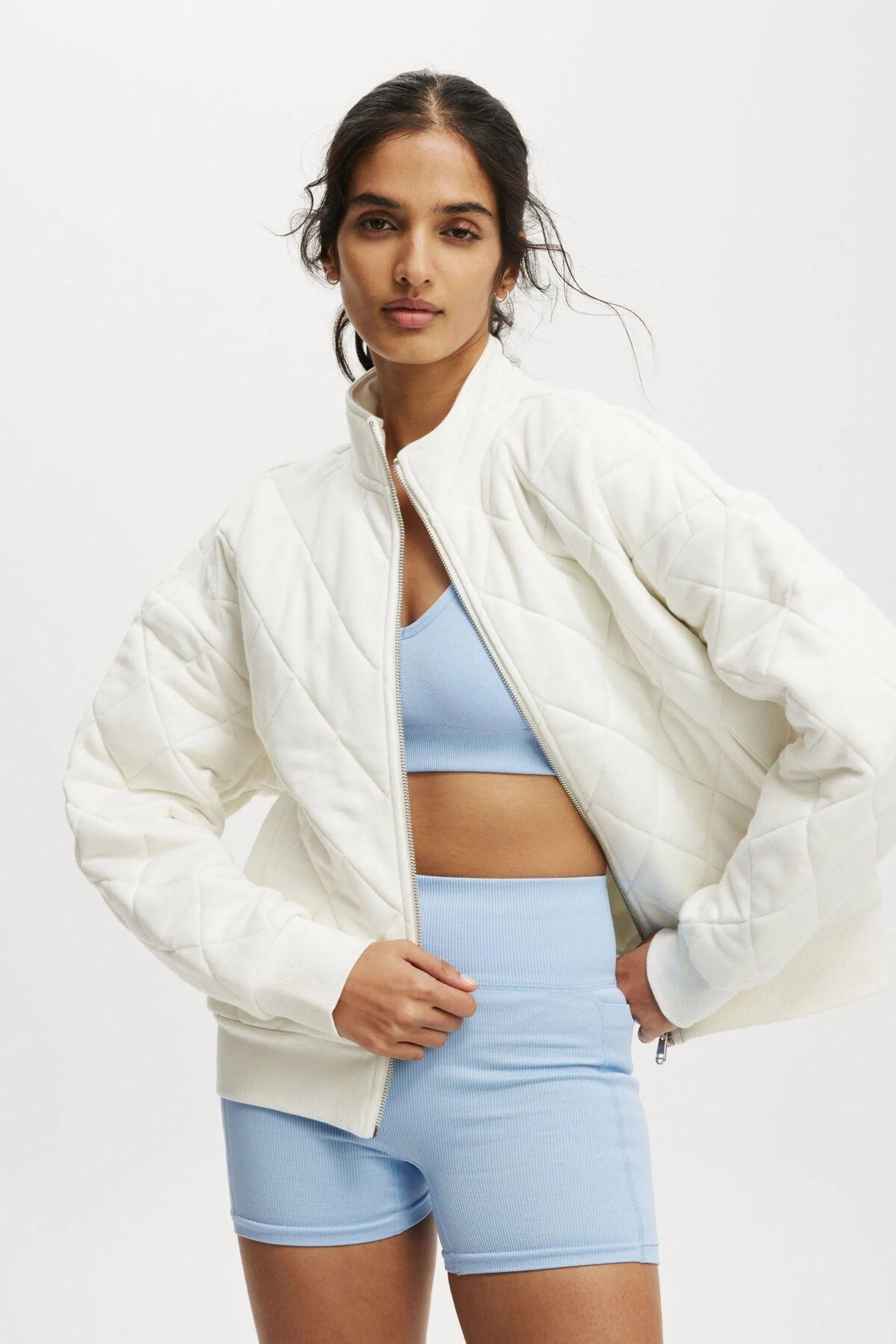 Active Quilted Zip Through