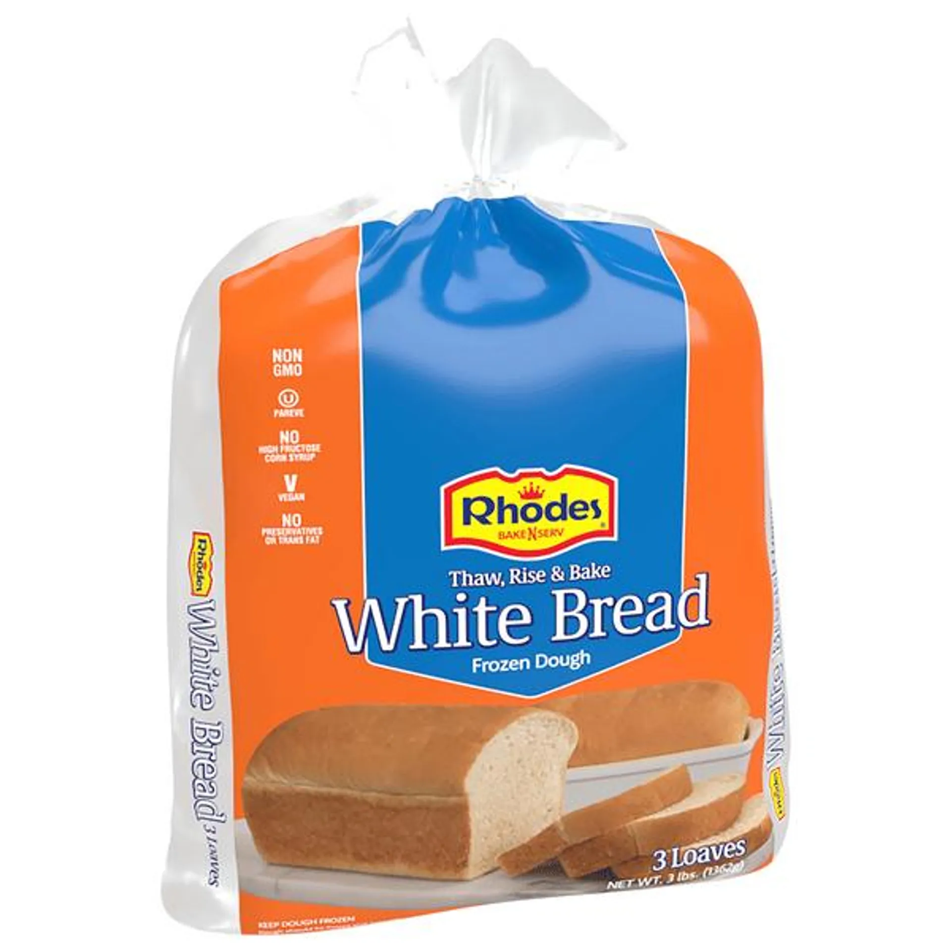 Rhodes Bake-N-Serv Frozen White Bread Dough 3Ct