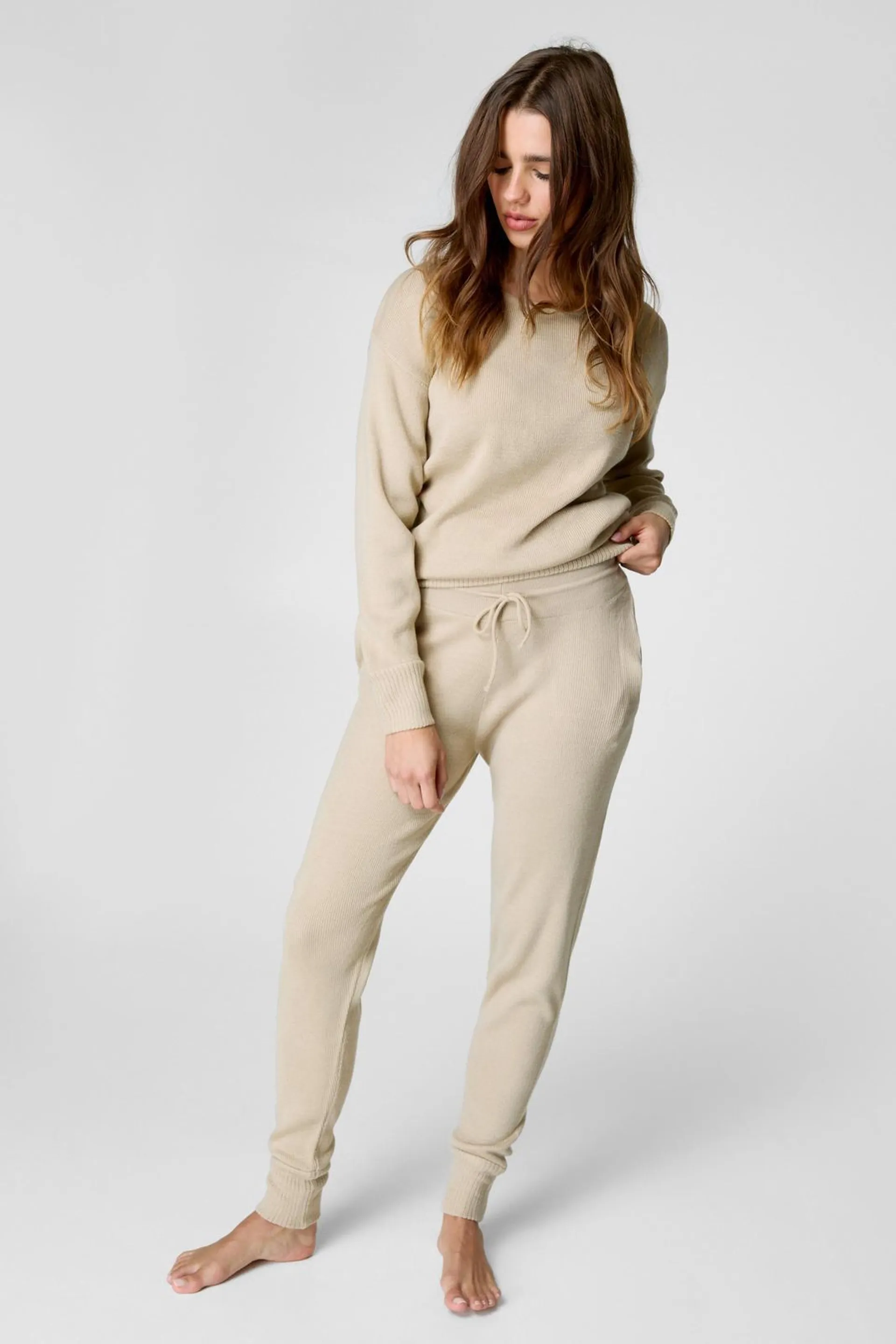 Knitted Drop Shoulder Jogger Set