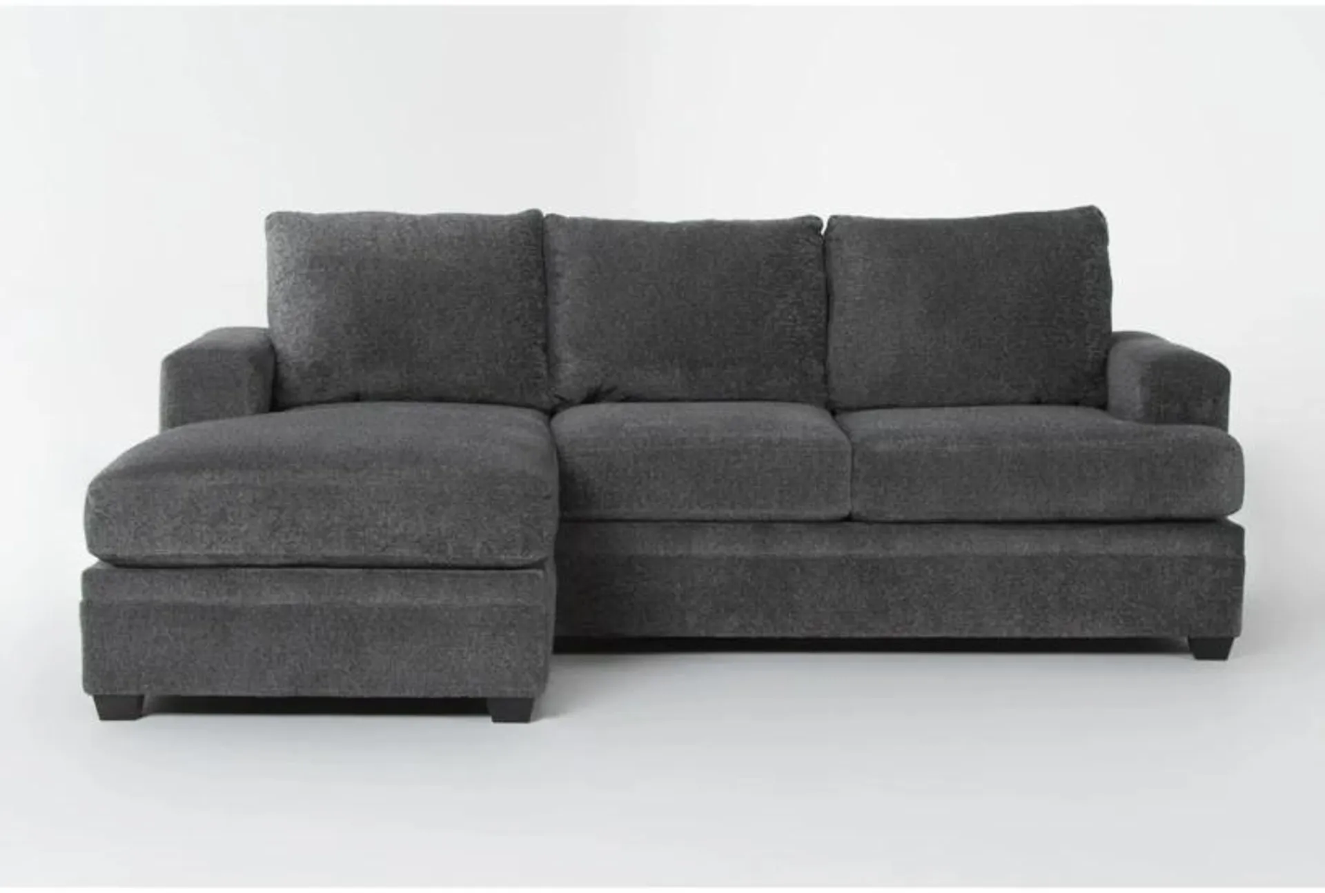 Zoeller Charcoal Grey Fabric Sofa With Reversible Chaise