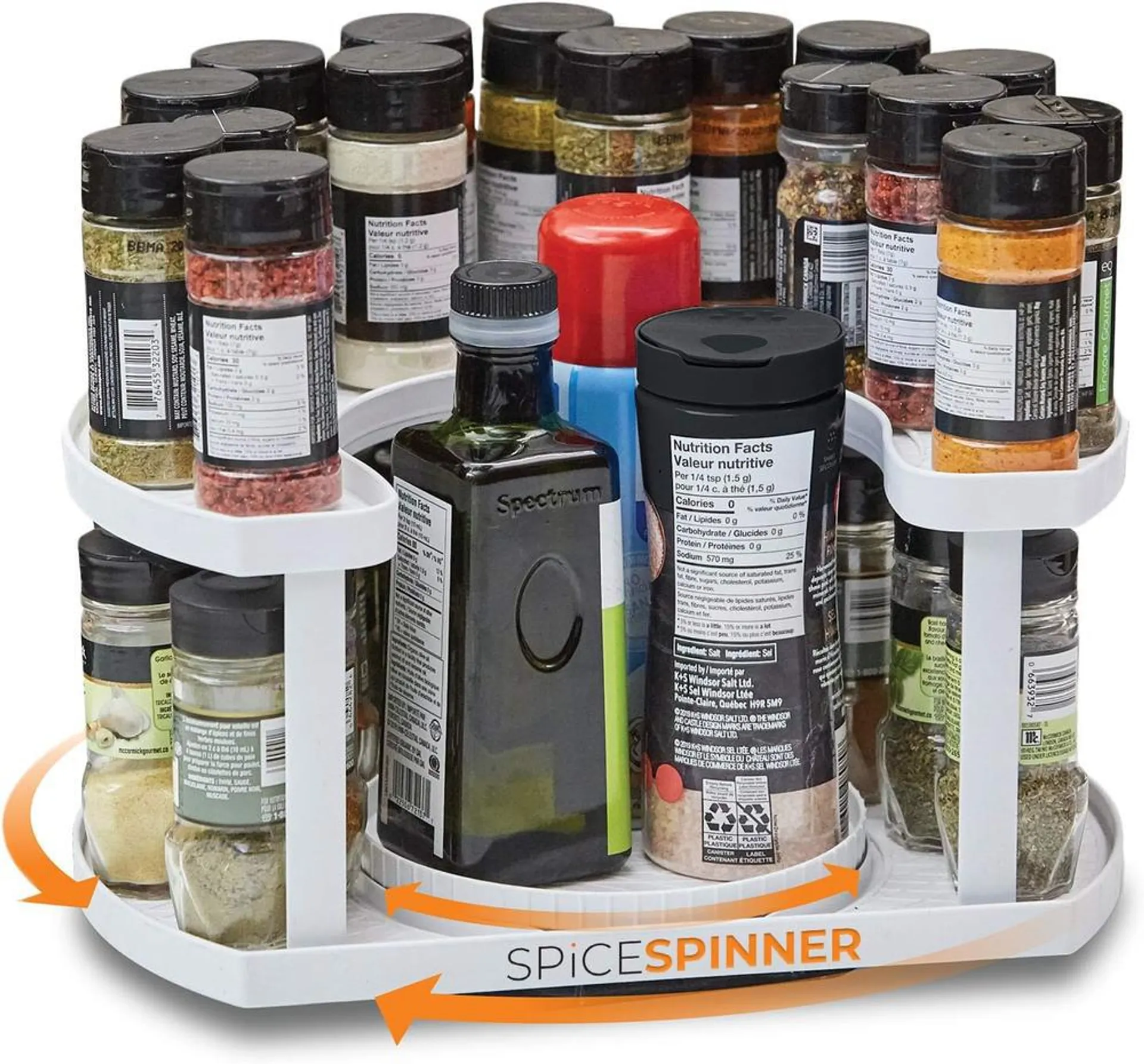 Allstar Spice Spinner Two-Tiered Spice Rack