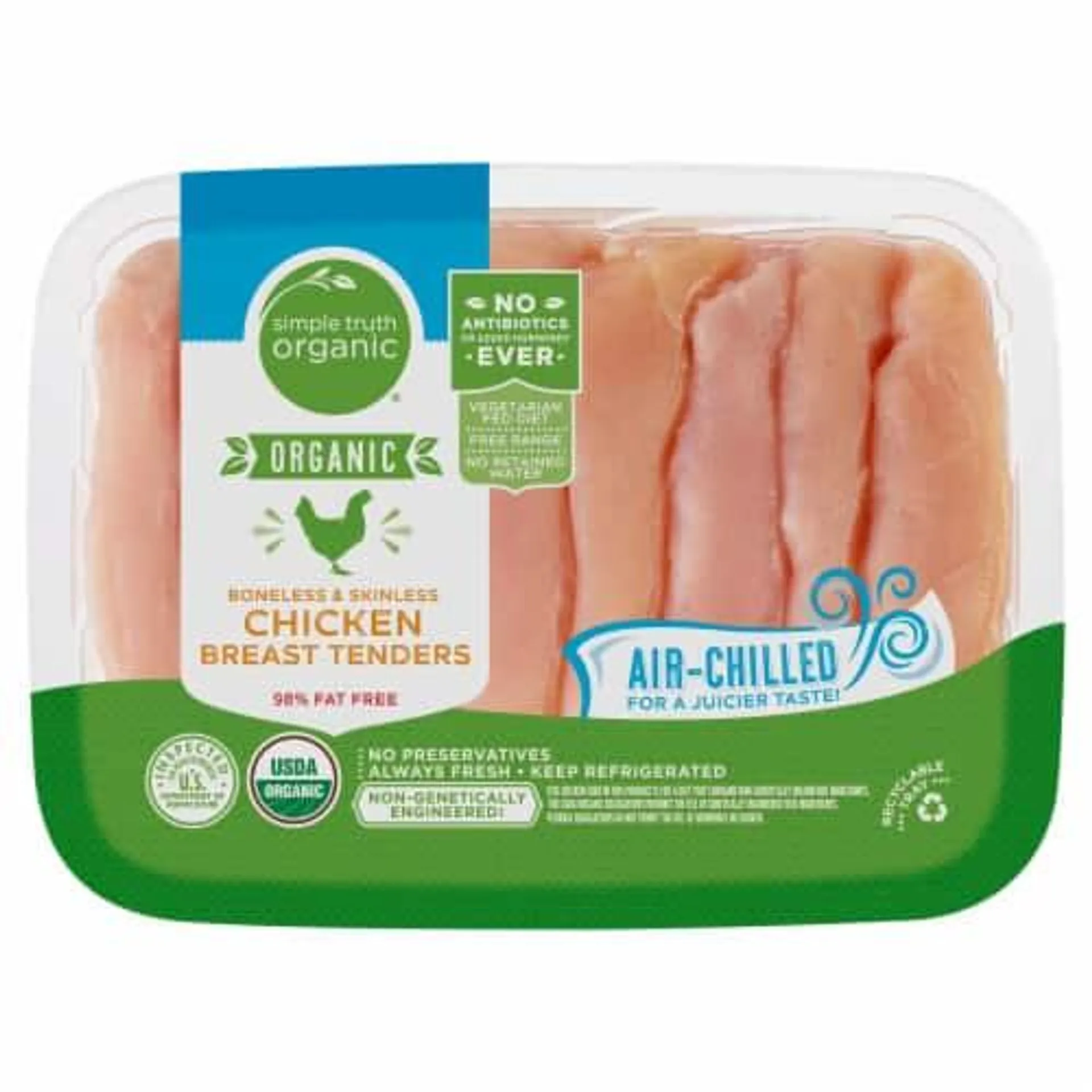 Simple Truth Organic® Ready to Cook Organic Chicken Tenders Air Chilled