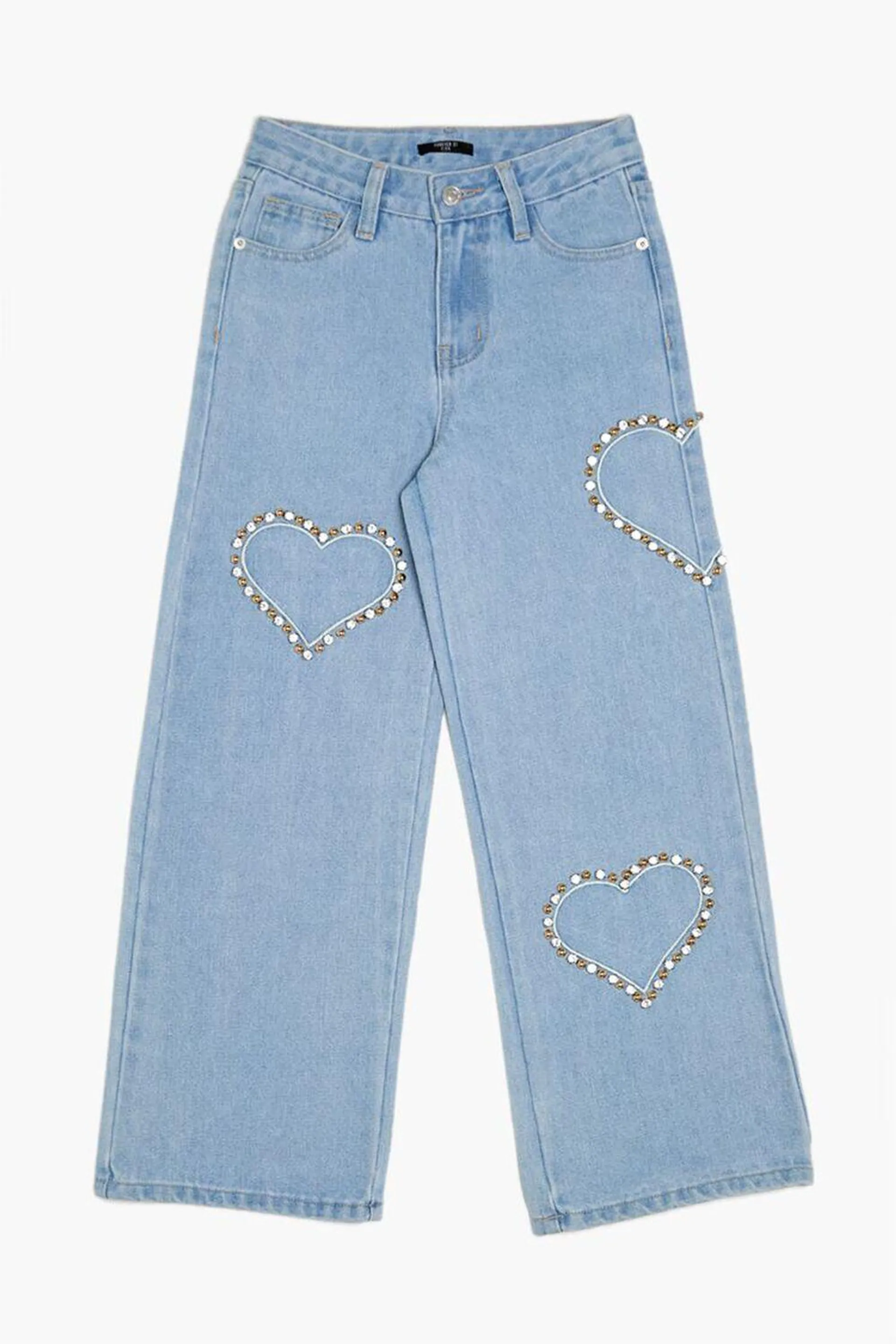 Girls Studded Heart Jeans (Kids)