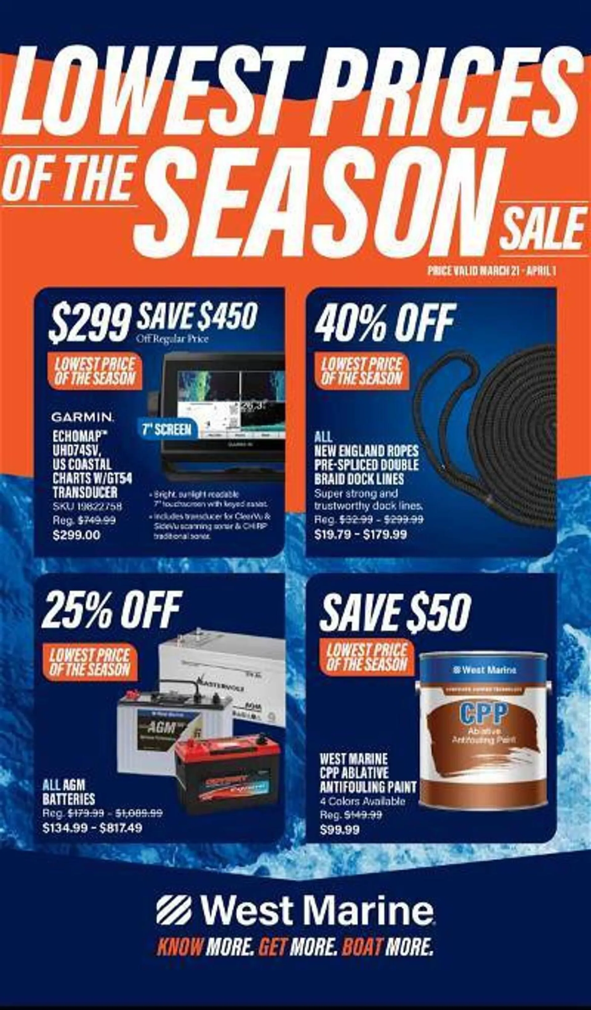 Weekly ad West Marine Weekly Ad from March 21 to April 1 2024 - Page 1