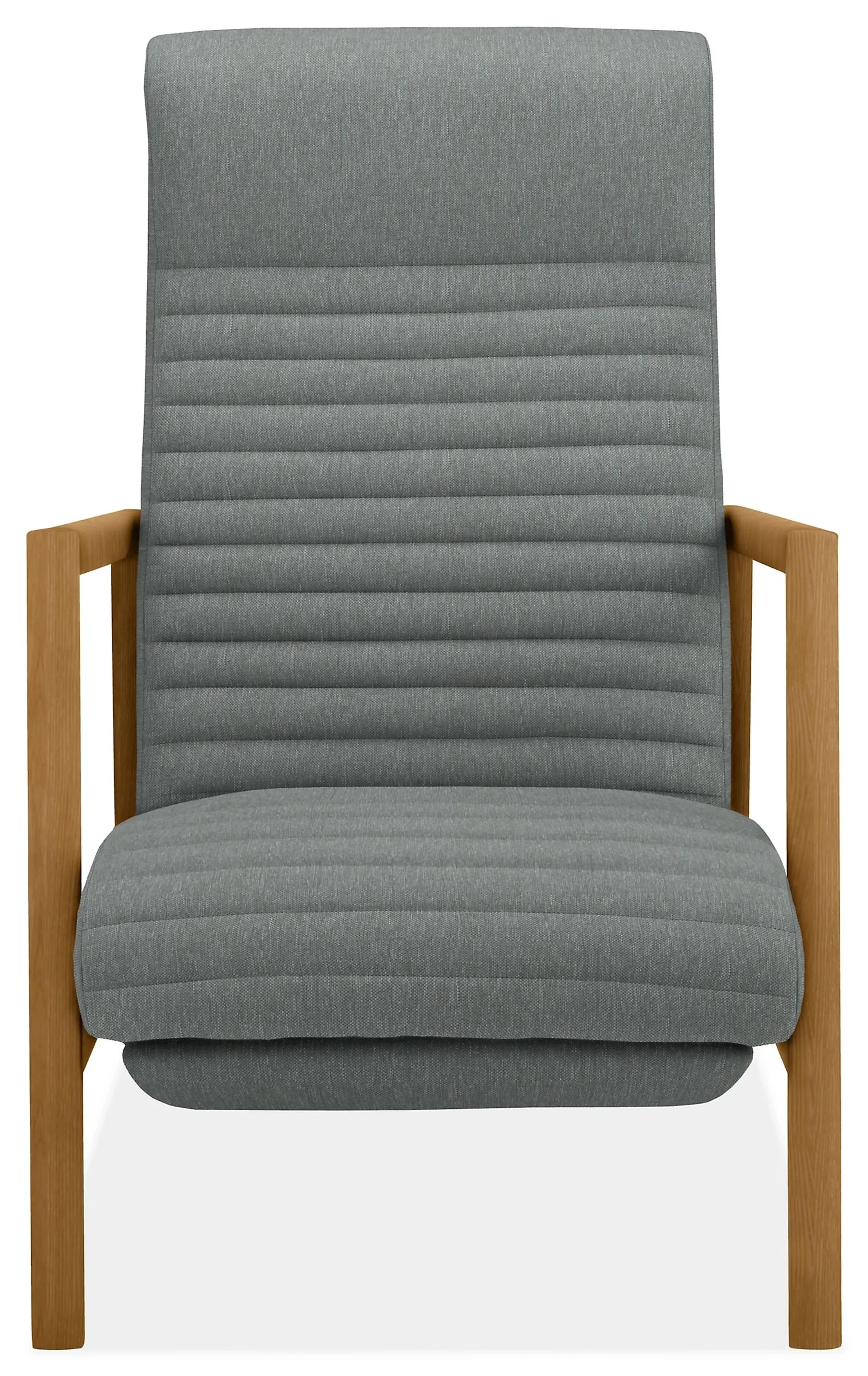 Nilsen Recliner with White Oak in Sumner Steel