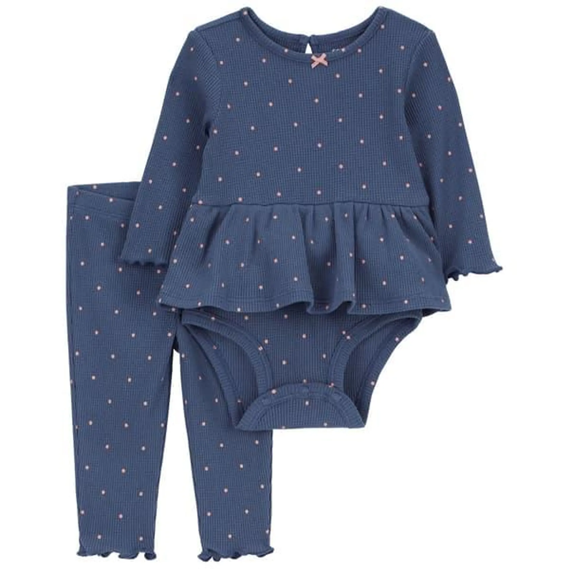 Baby Girl (NB-24M) Carter’s® Polka Dot Peplum Bodysuit/Pants Set