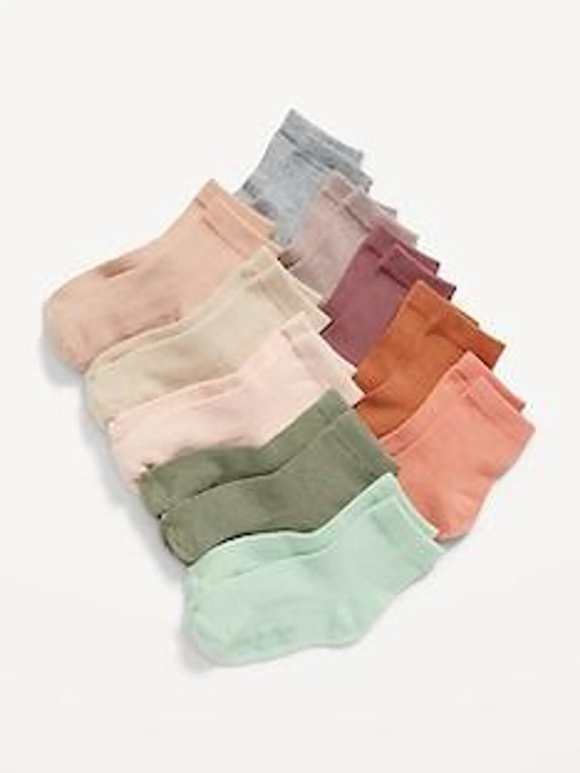 Unisex Crew Socks 10-Pack for Toddler & Baby