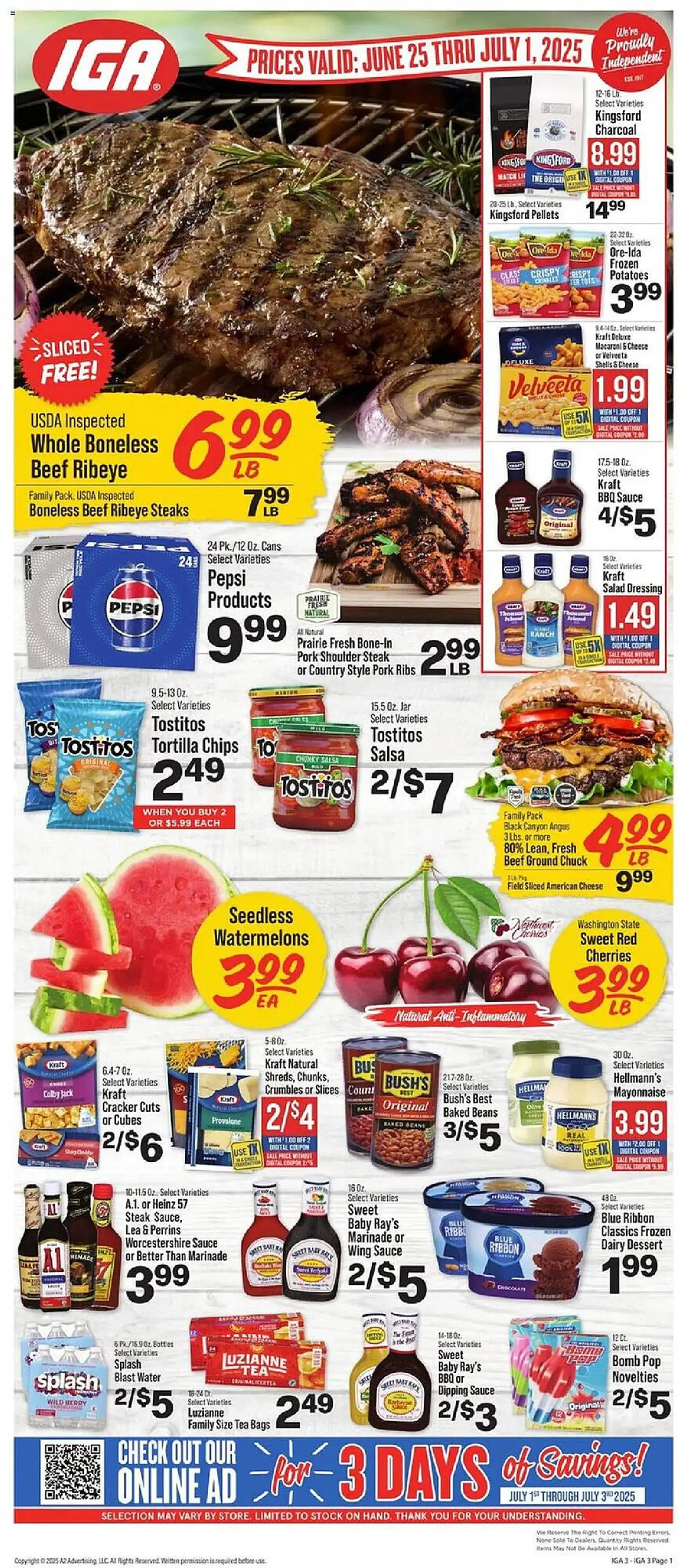Weekly ad IGA Weekly Ad from June 25 to July 1 2025 - Page 1
